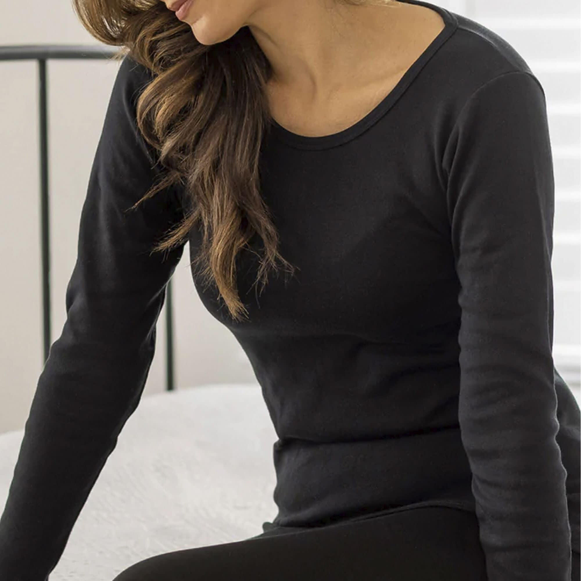 Heat Holders - Damen T Shirt Langarm | Innenfleece Unterziehshirt Winter 5/6