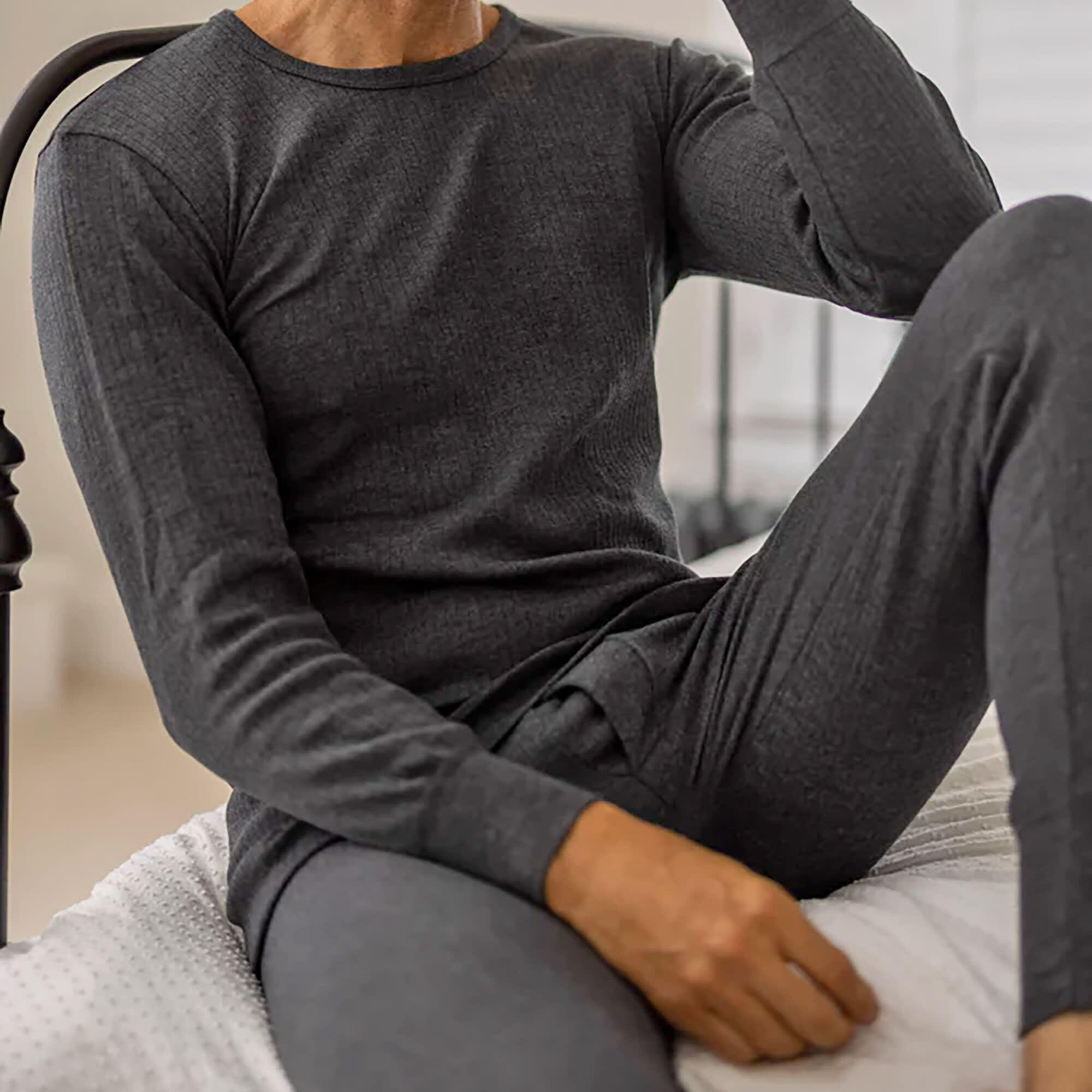 Mens Cotton Thermal Underwear Bottoms Long Johns 3/6