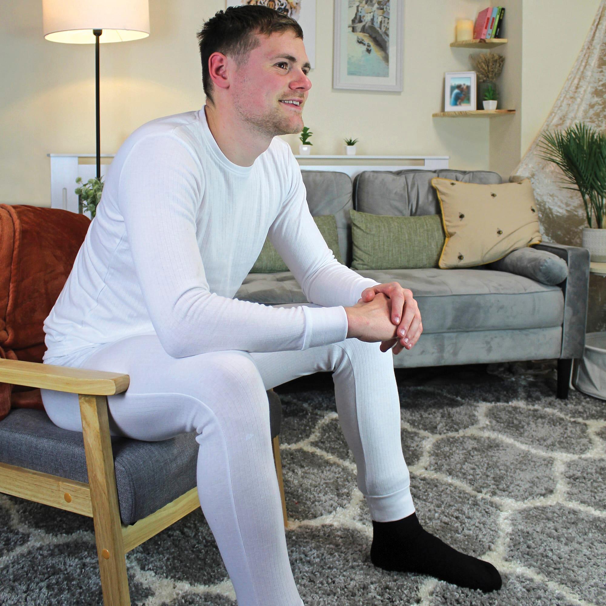 Mens Thermal Underwear Set | Fleece Lined Top & Long Johns Set 5/5