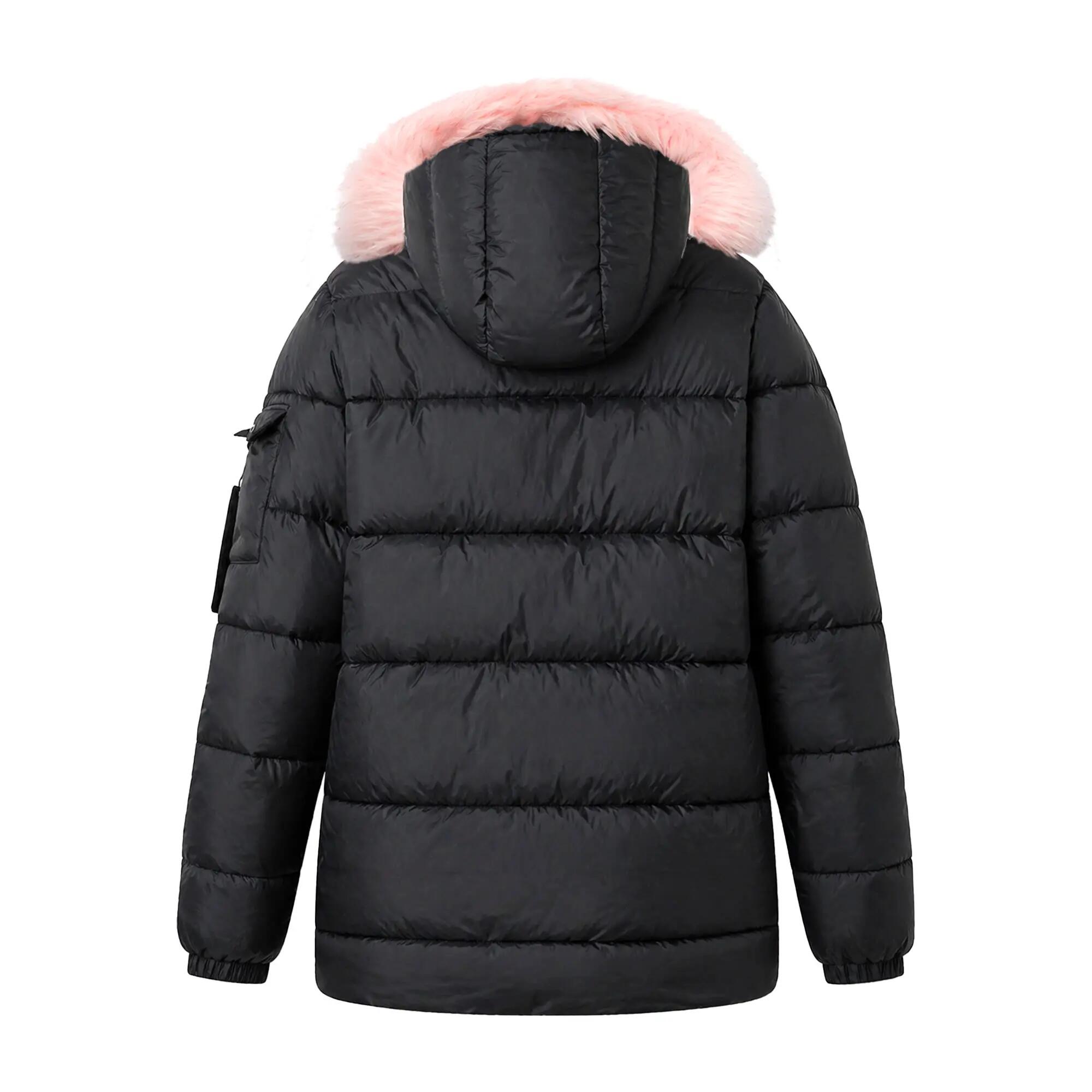 HYPE - Veste explorer fille noire capuche matelassée chaude hiver 2/5