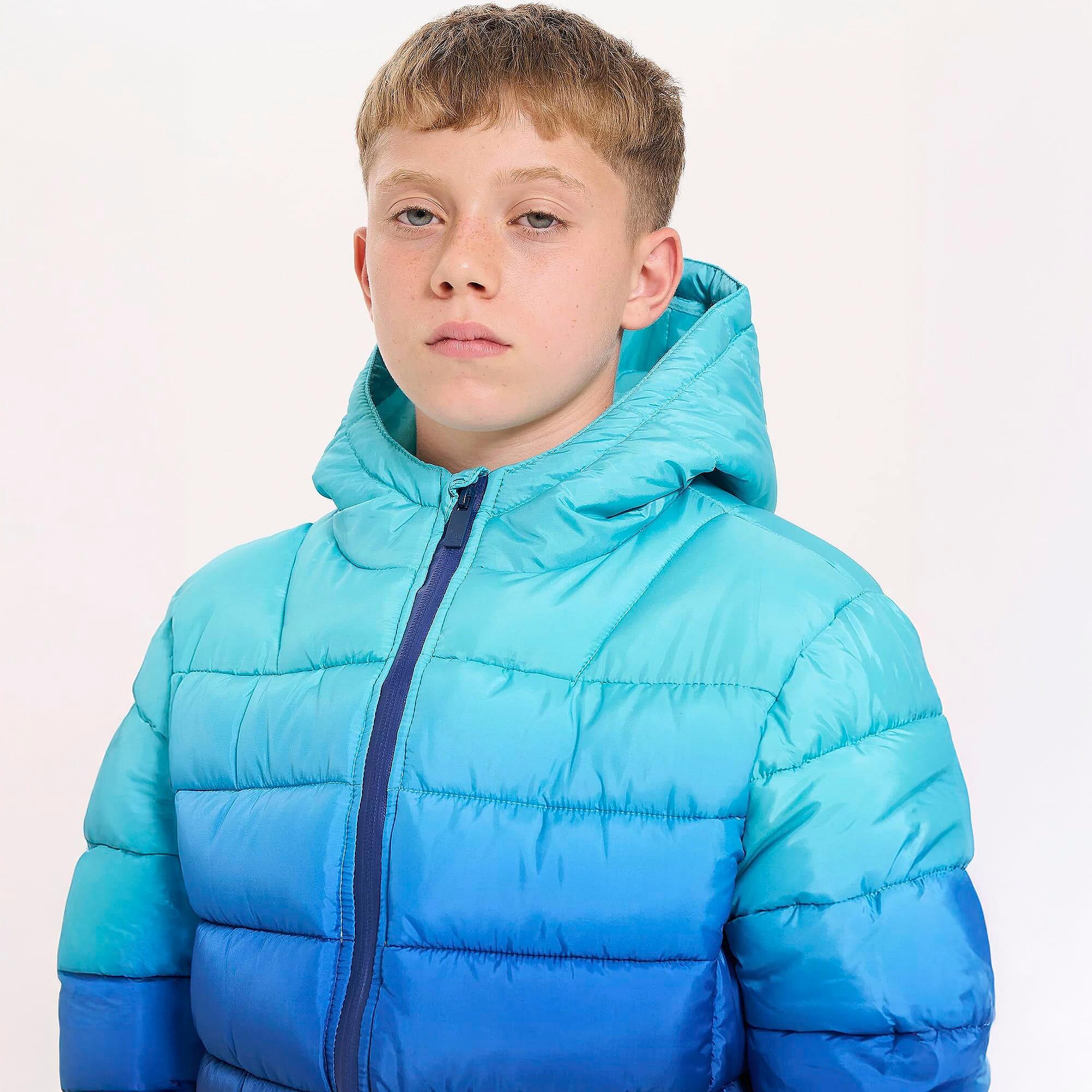 HYPE - Jungen Steppjacke Blau Ocean Fade Kapuze Warm Jacke 5/5