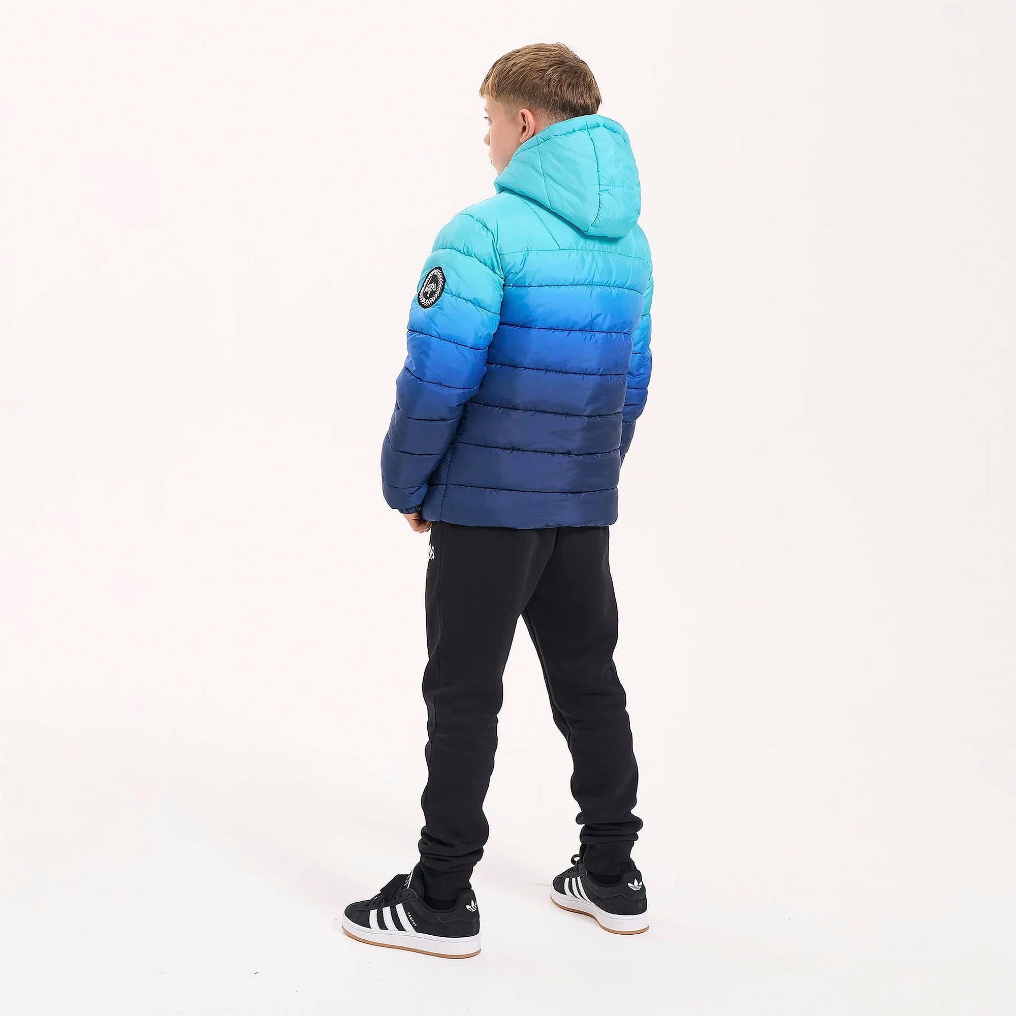 HYPE - Jungen Steppjacke Blau Ocean Fade Kapuze Warm Jacke 4/5