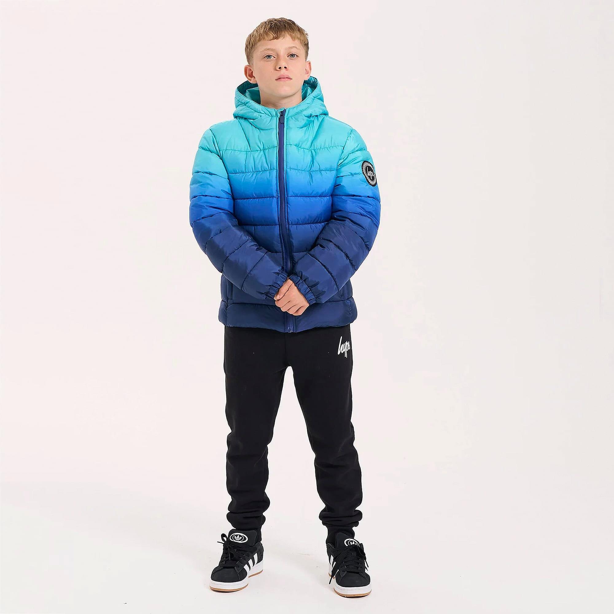 HYPE - Jungen Steppjacke Blau Ocean Fade Kapuze Warm Jacke 3/5