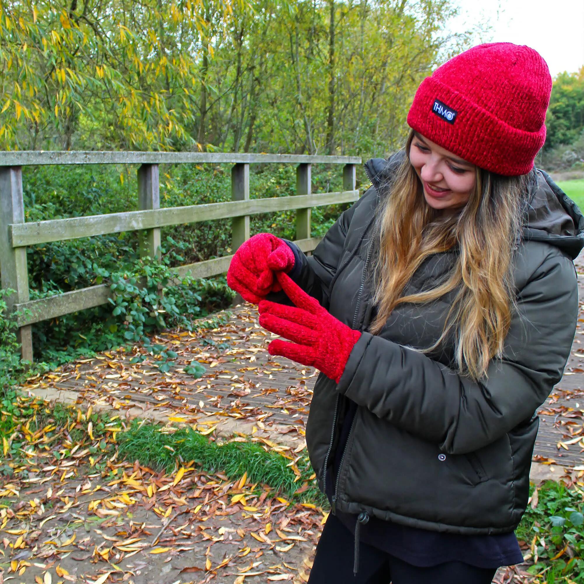 THMO - Donna Guanti Termici in Maglia per l'Inverno 3/7