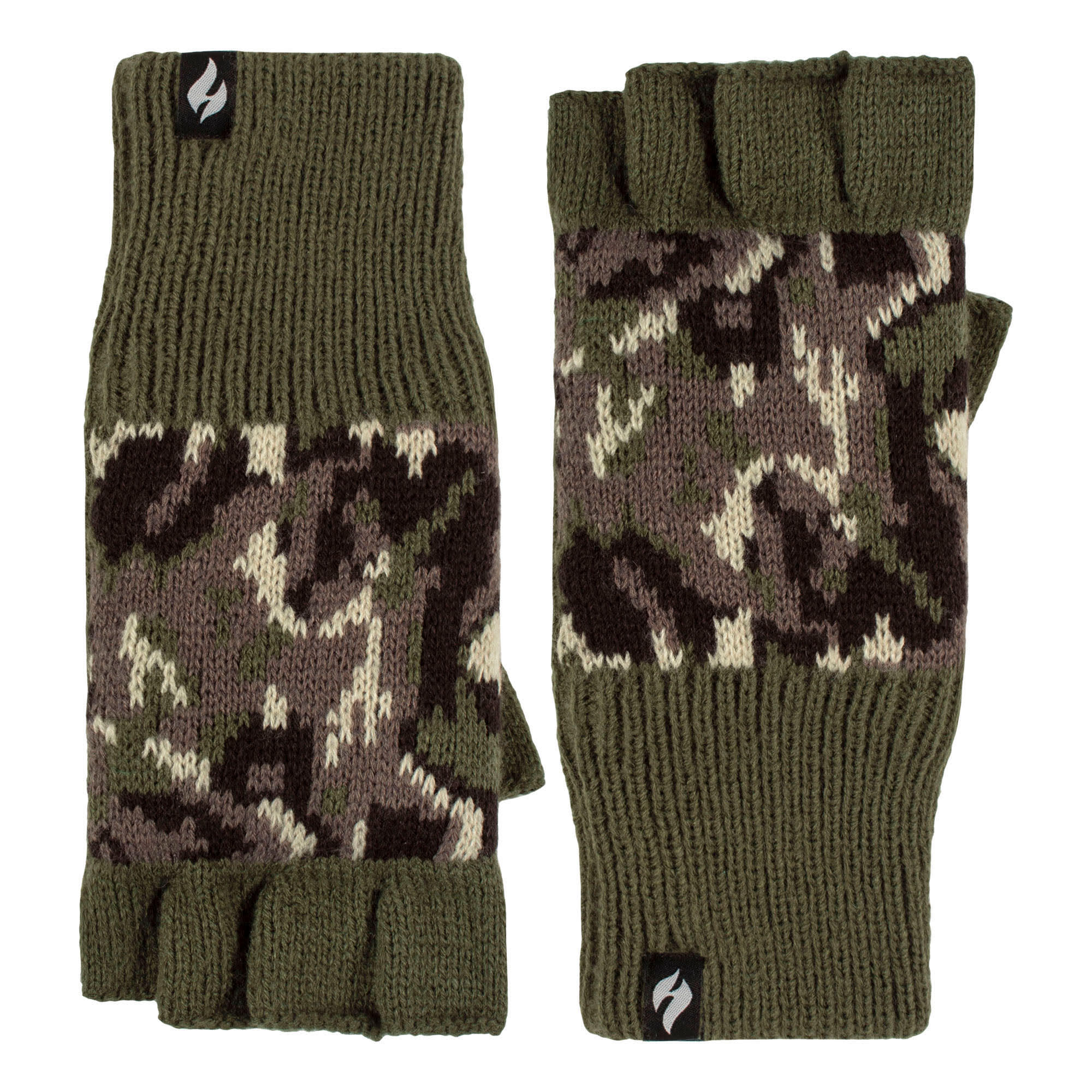 Heat Holders - 1 Paire Homme Thermique Gants Sans Doigts 3/6