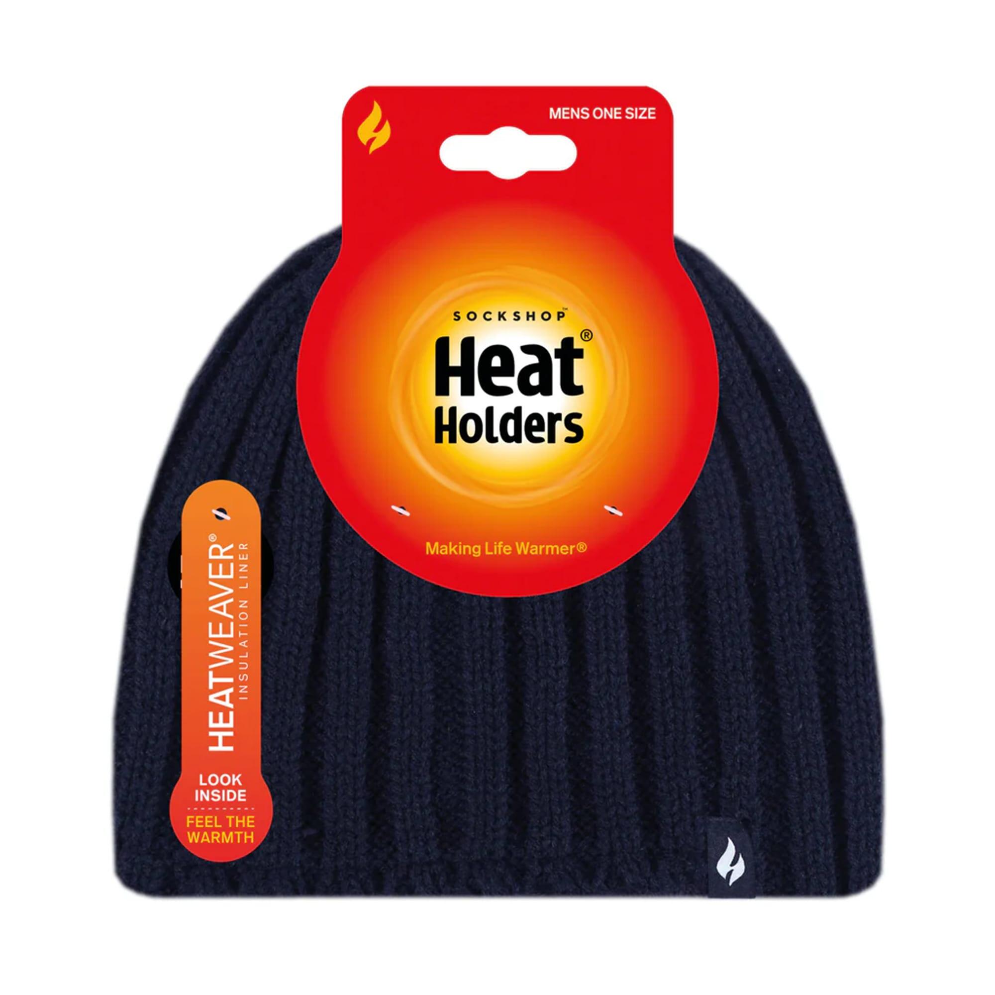 Mens 3.4 TOG Soft Fleece Lined Ribbed Knitted Thermal Winter Hat 2/5