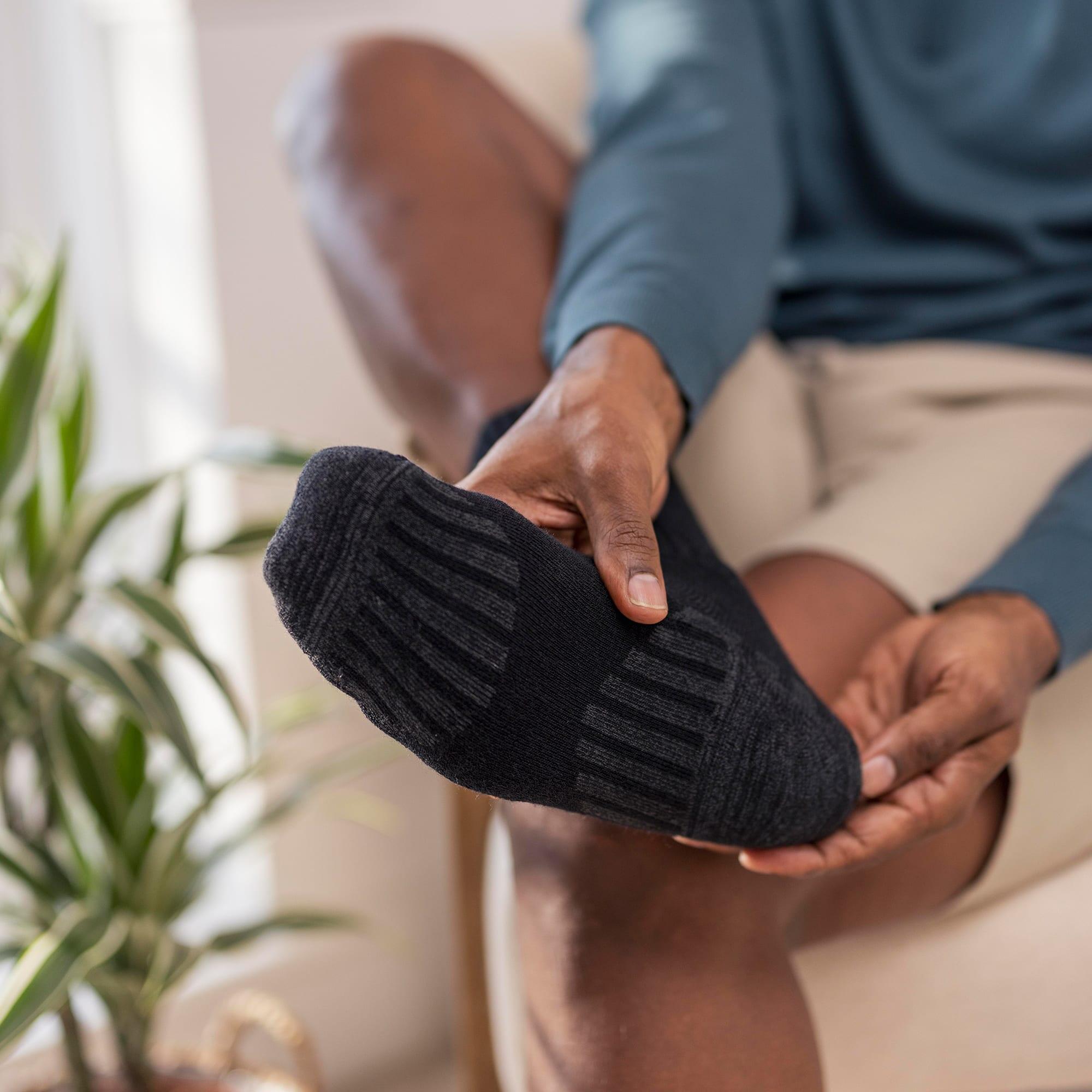 Diabetic Wool Walking Socks for Men | Extra Wide Cushioned Hiking Socks 5/5