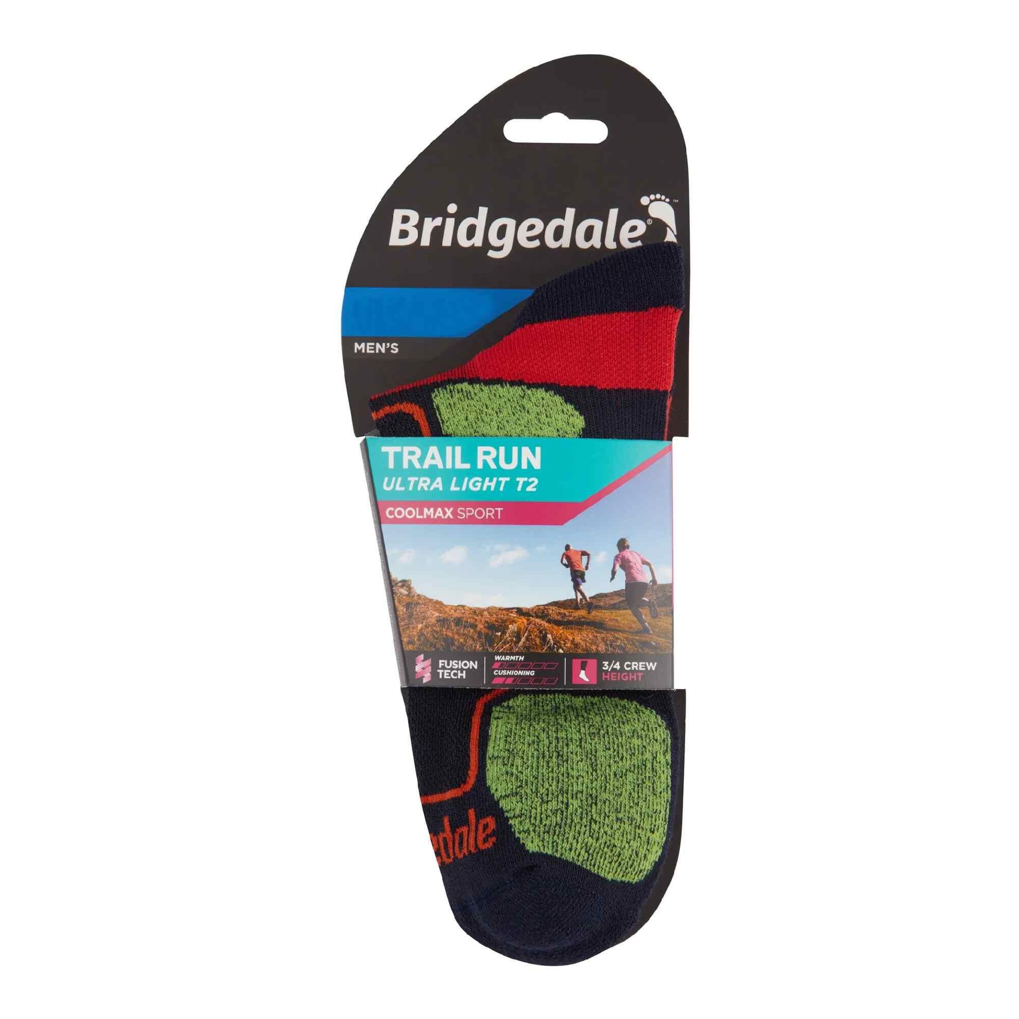 Bridgedale - Chaussettes de course ultralégères Coolmax Sport Crew pour hommes 2/7