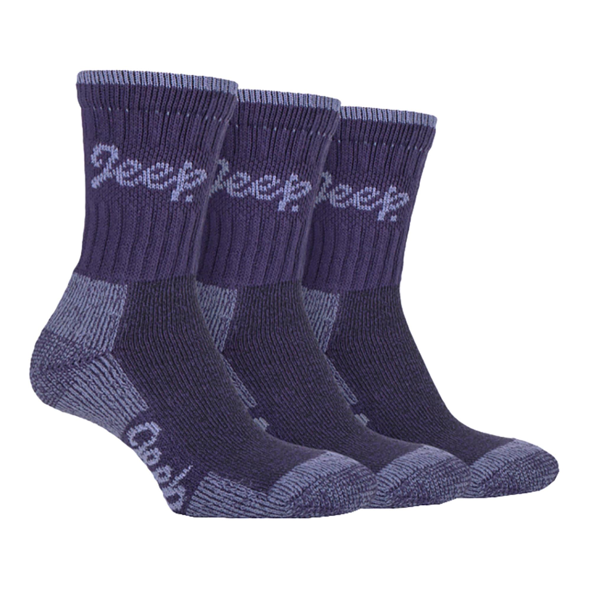6er Pack Damen Wandersocken Atmungsaktiv | Jeep Terrain | Crew Socken Baumwolle 3/4