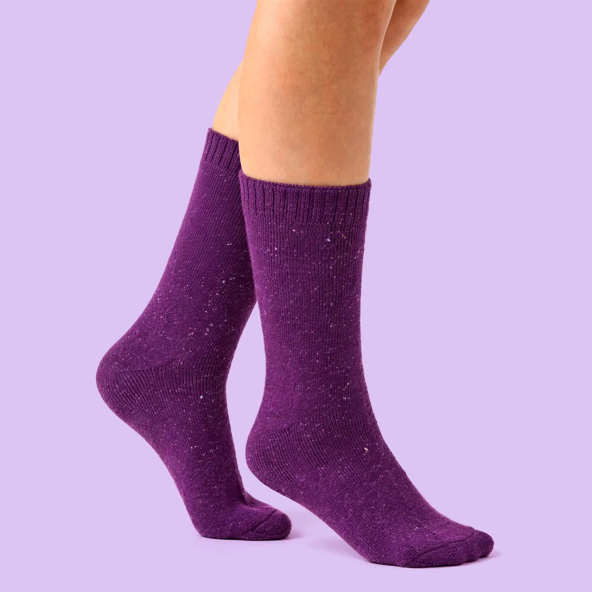 2 Pair Ladies Thermal Boot Socks | Fully Cushioned Warm Wool Blend Hiking Socks 4/5