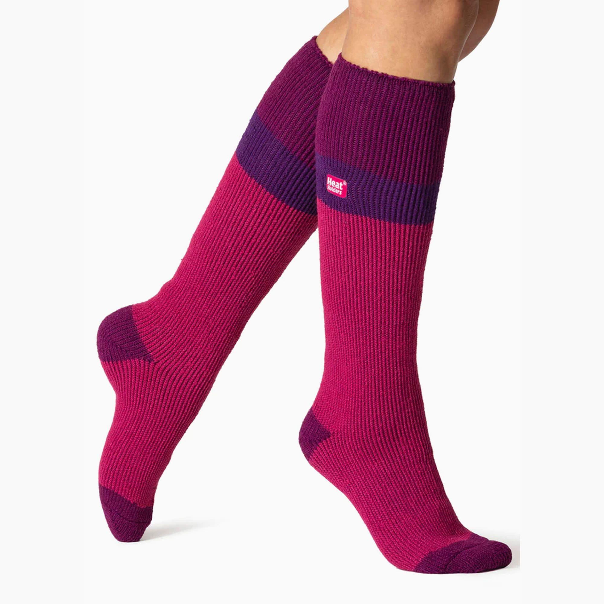 Heat Holders Skisocken Damen | Dicke Socken Bunt Gestreift Warm 5/7