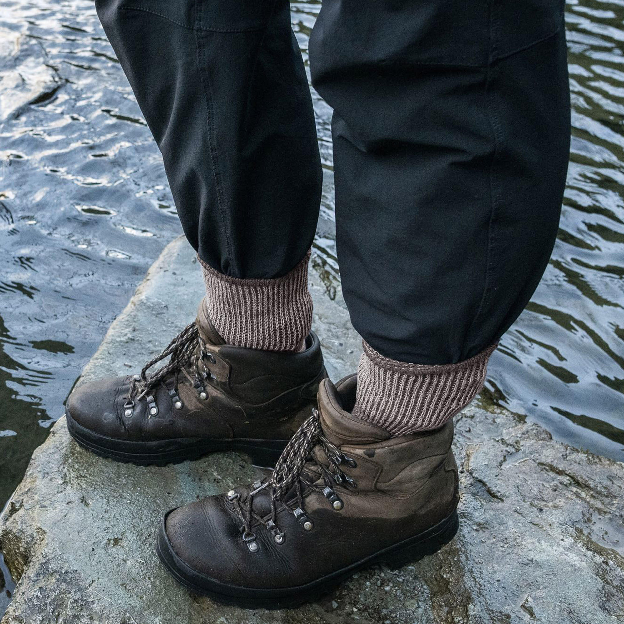 Mens Hiking Lightweight Merino Wool Cushioned Boot Socks 3/7