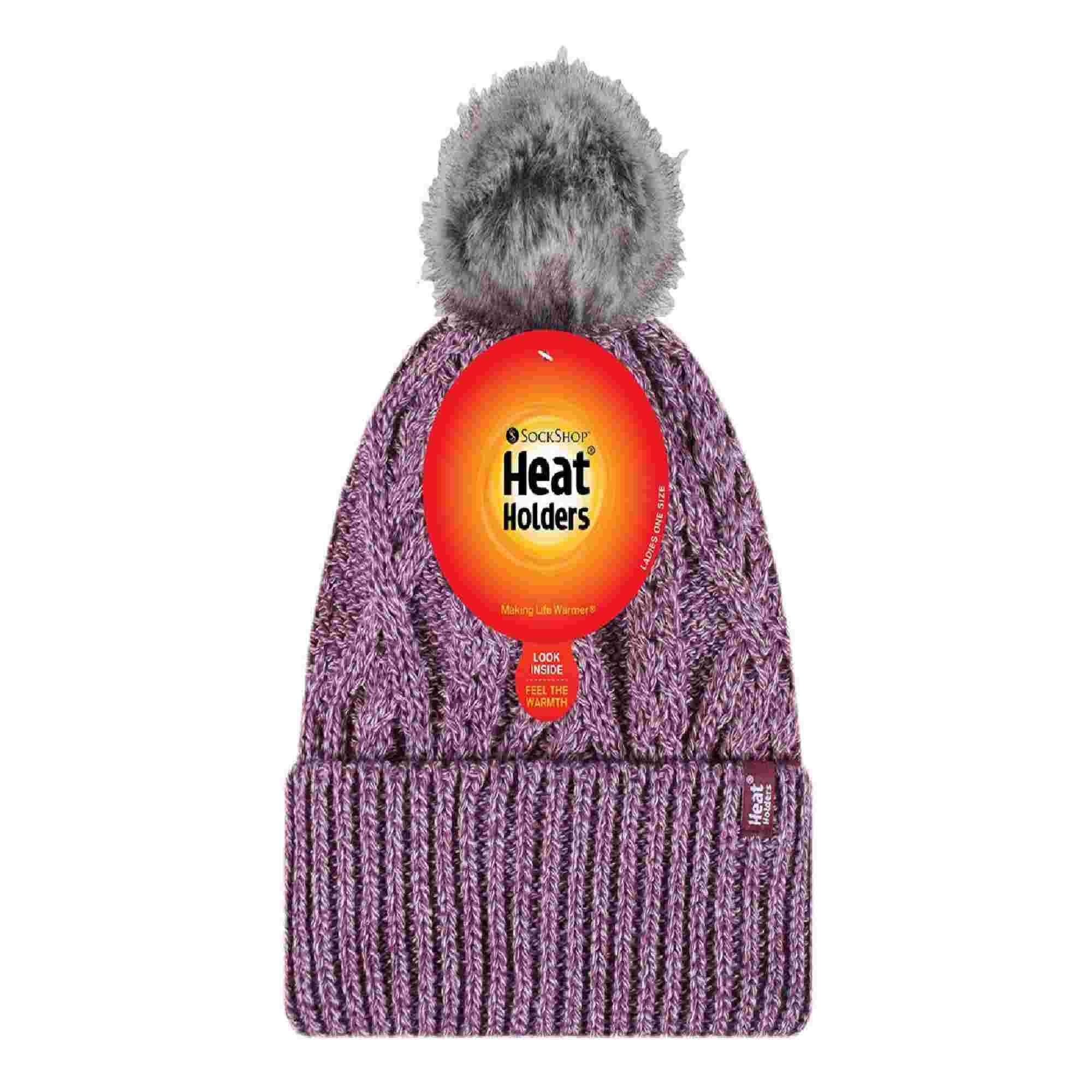 Heat Holders - Cappello Donna Pompon Maglia Caldo e Confortevole. 2/5