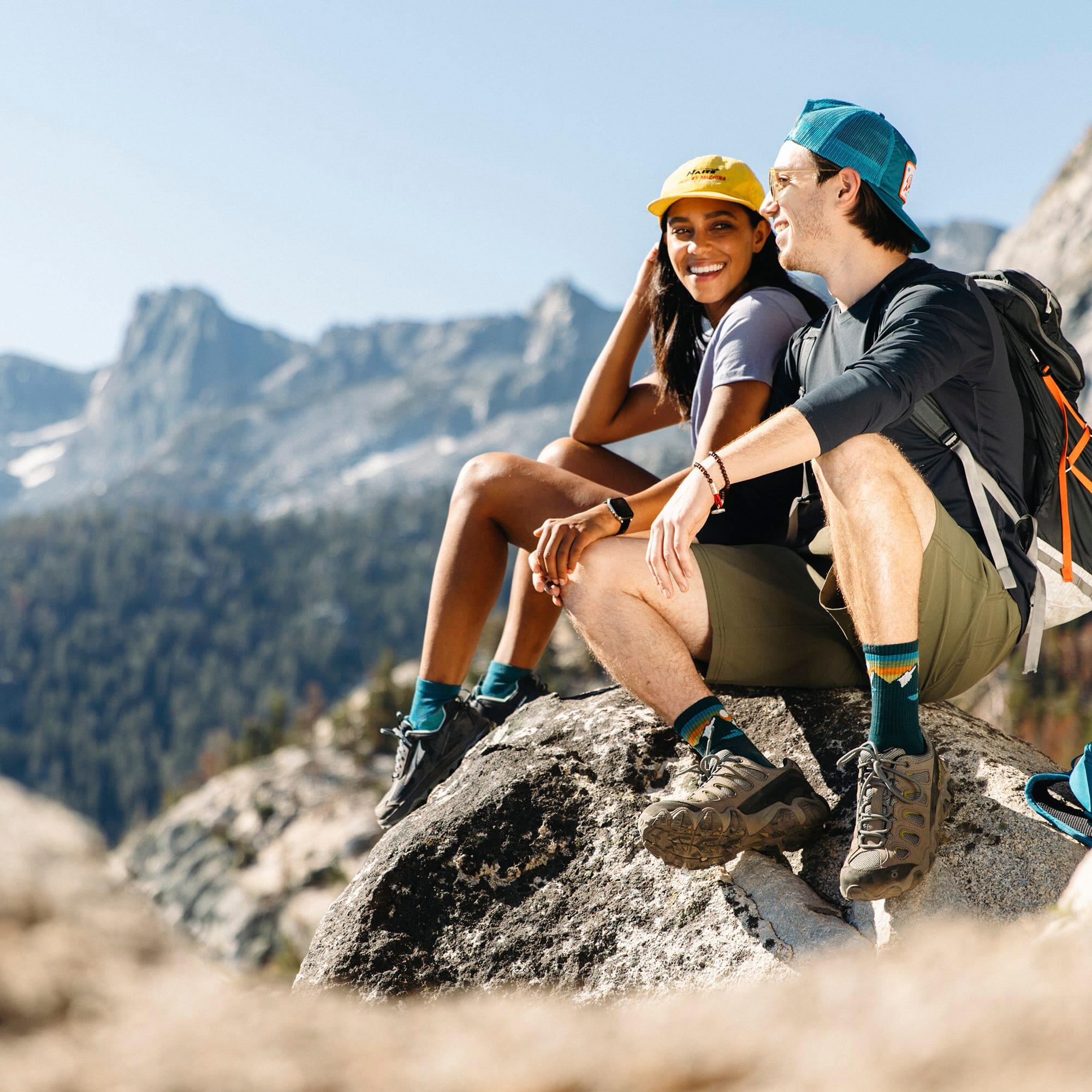 Darn Tough - Herren Merino Wandersocken Gemustert Micro Crew - Trekking-Socken 5/6