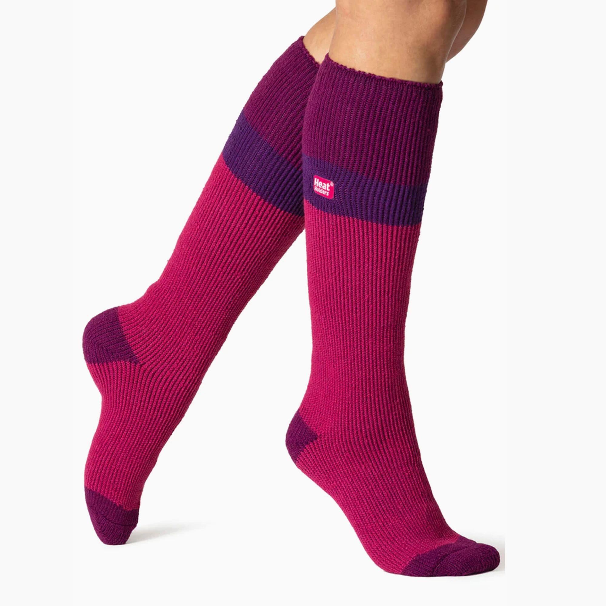 Heat Holders - 3 Paar Damen Bunte Skisocken | Kniehohe Socken Extra Warm 5/6