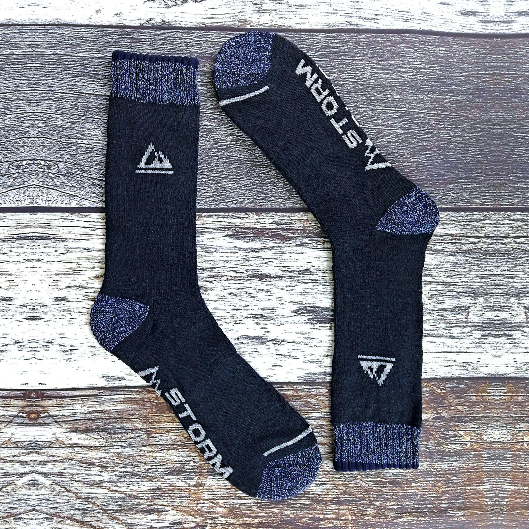 Storm Bloc - 4 paires chaussettes de randonnée pour homme avec semelle coussinée 5/7