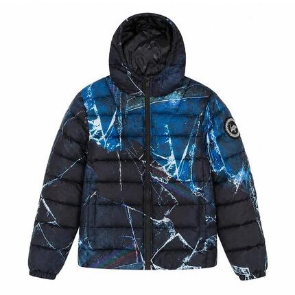 HYPE - Doudoune garçon noir bleu capuche matelassée chaude manteau hiver