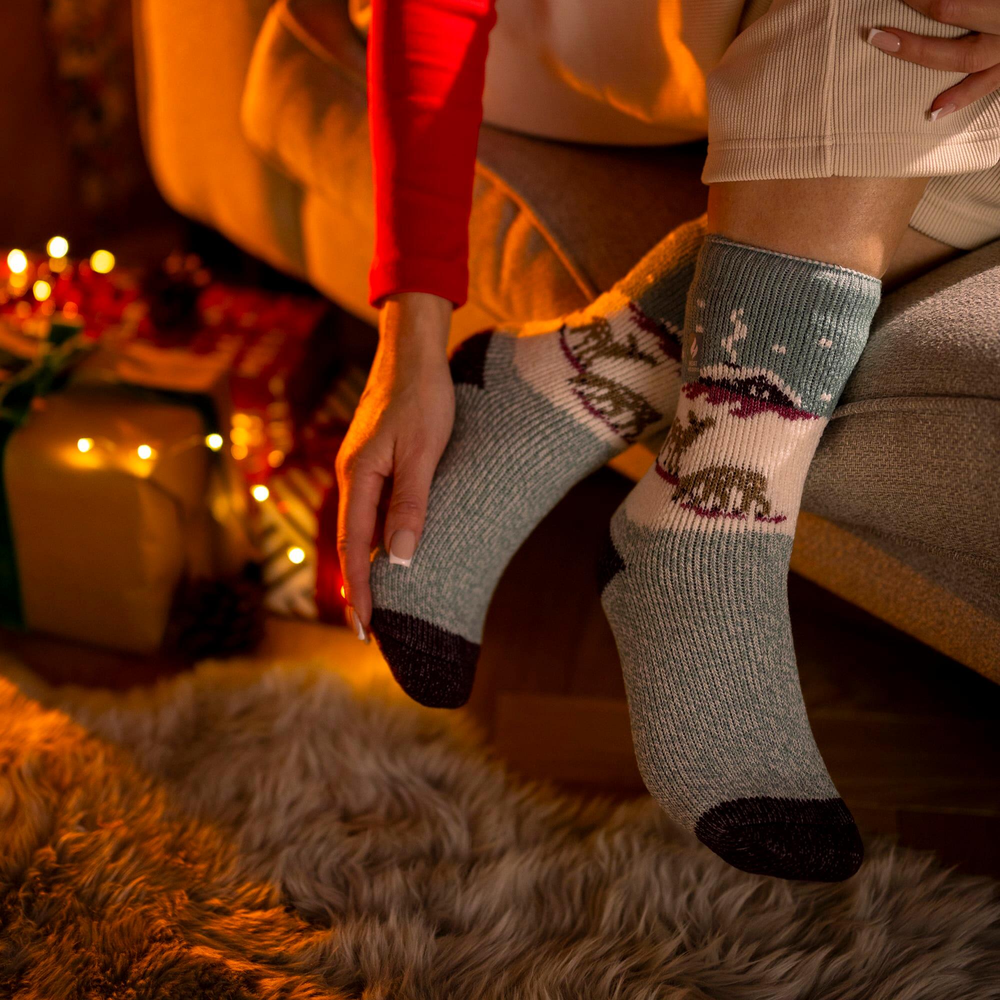 Heat Holders - Original Jacquard-socken für Damen - Fawn Landscape 3/6