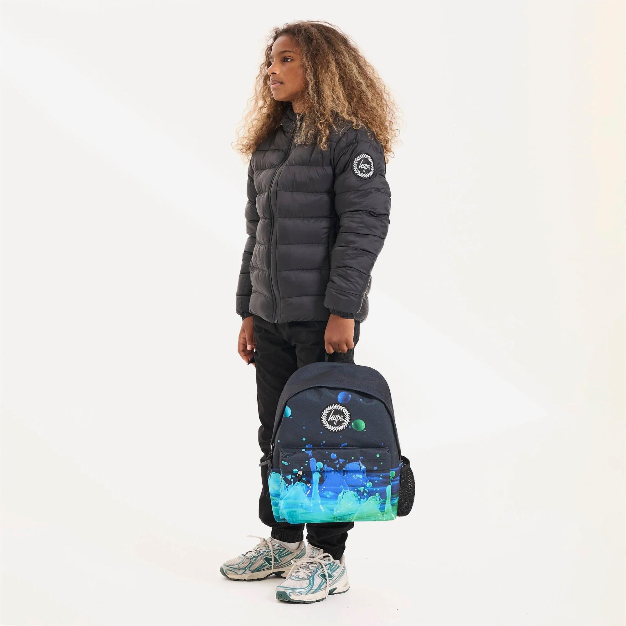 HYPE - Doudoune enfant noire capuche chaude matelassée coat 5/5