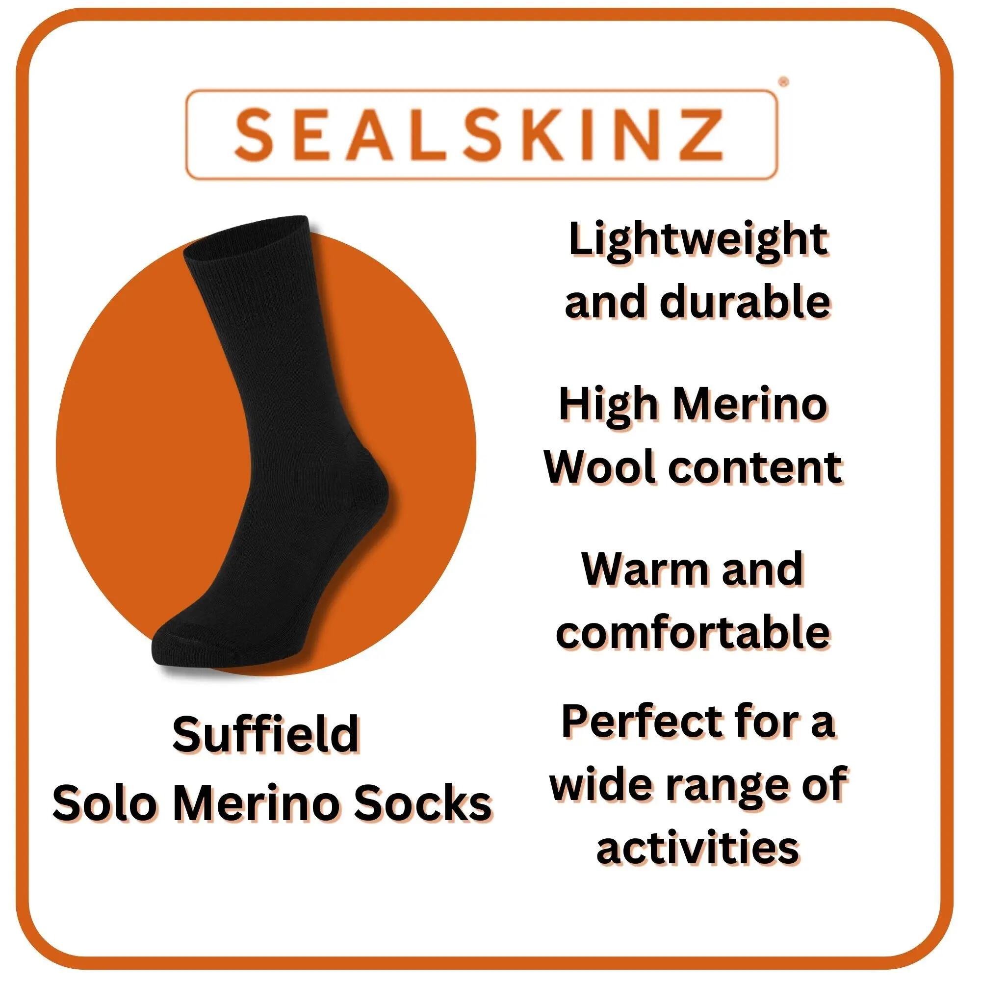 Unisex Solo Merinowolle Allwetter Performance Socken 3/4