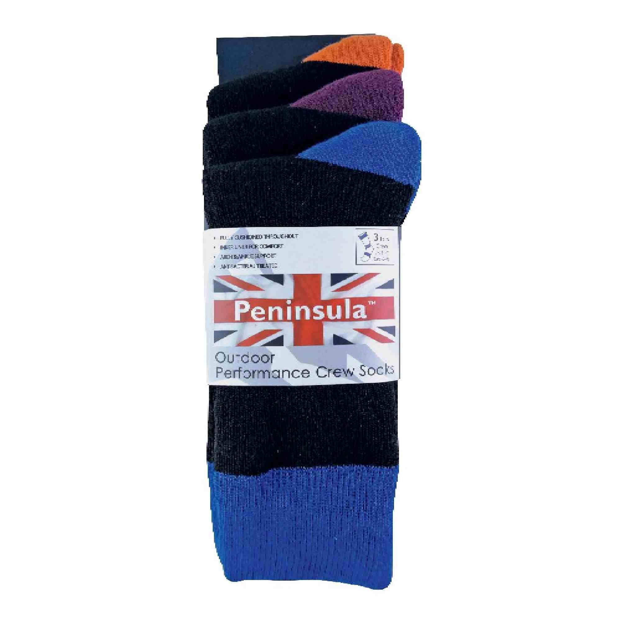 Sock Snob 3er Pack Herren Wandersocken Zweilagig Gefüttert mit Verstärkter Sohle 2/6
