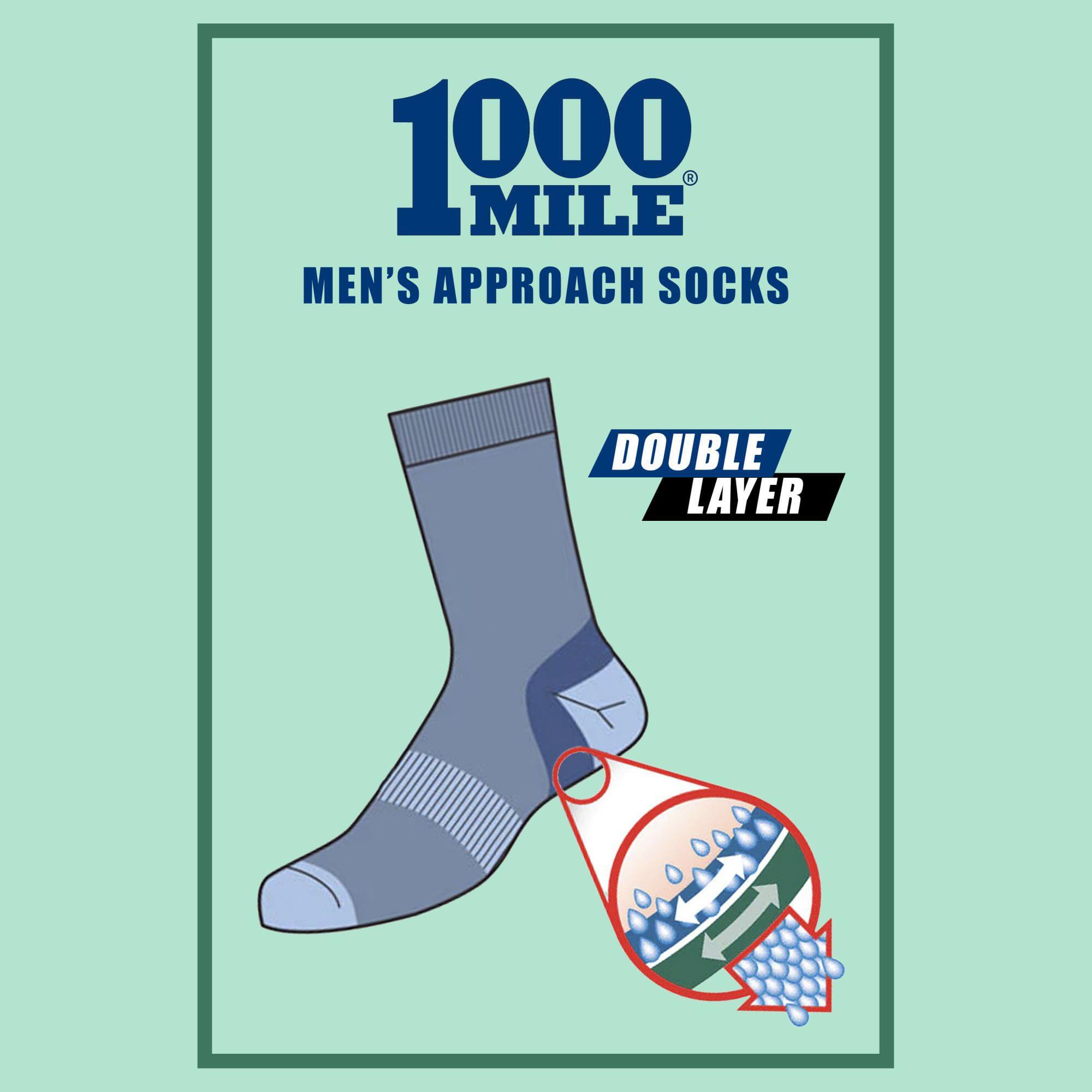 1000 Mile - Calze da trekking doppie per uomo calze da camminata confortevoli 3/6