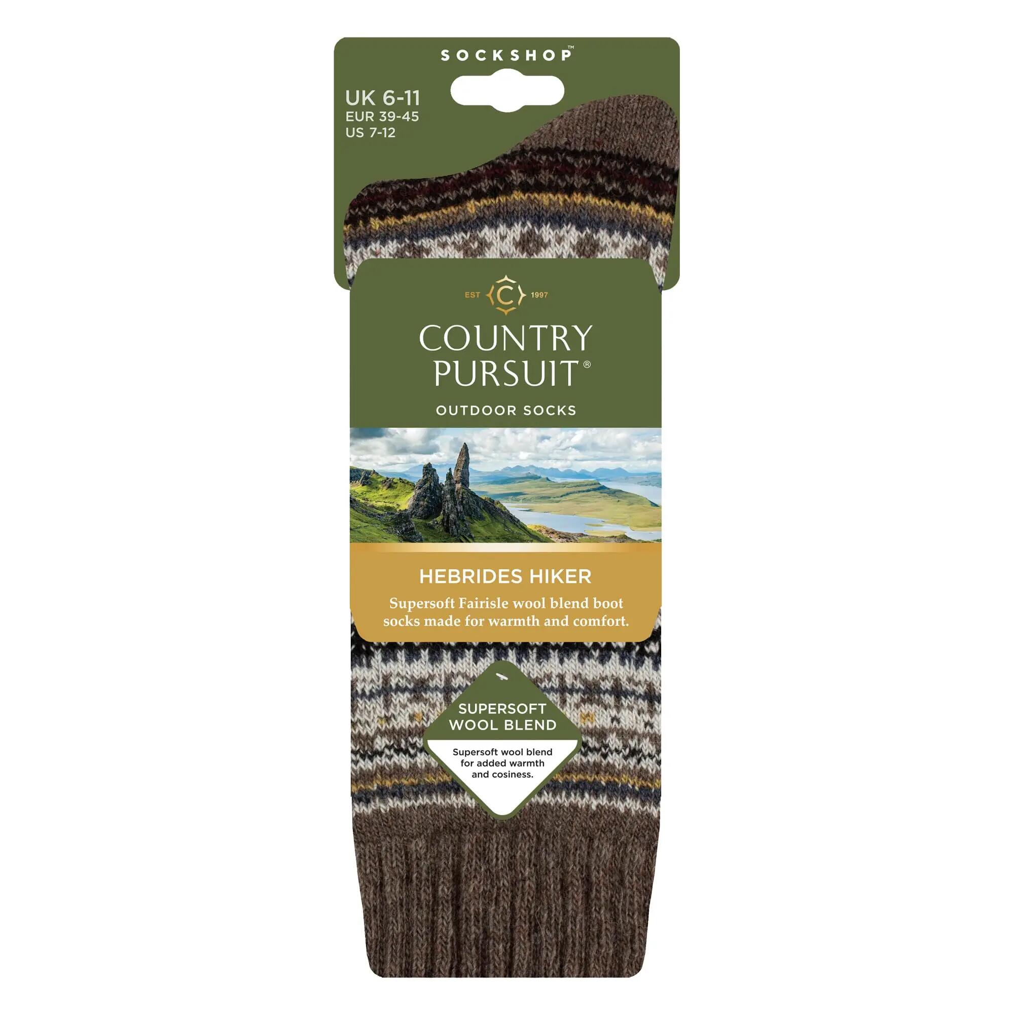 Mens Wool Blend Hiking Socks Cushioned Walking Boot Socks 2/4