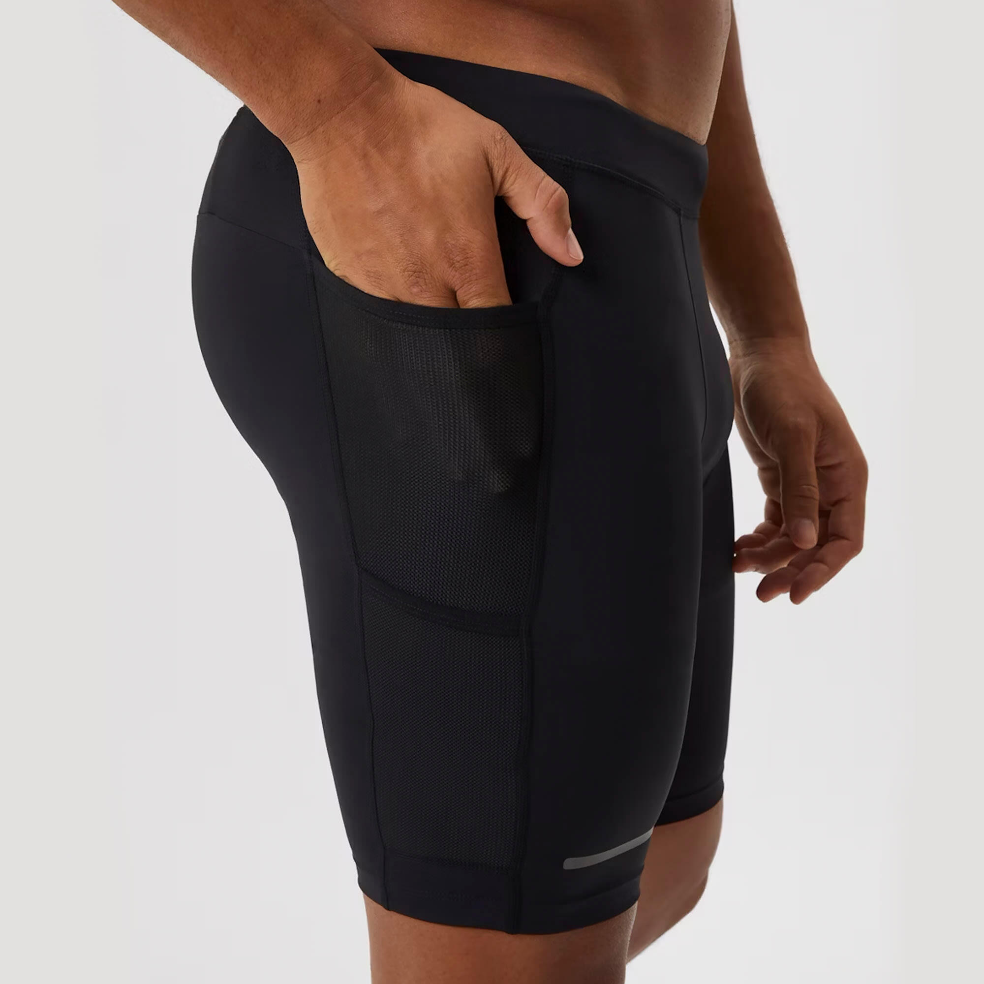 Collants courts de course pour hommes avec bande réfléchissante 3/6