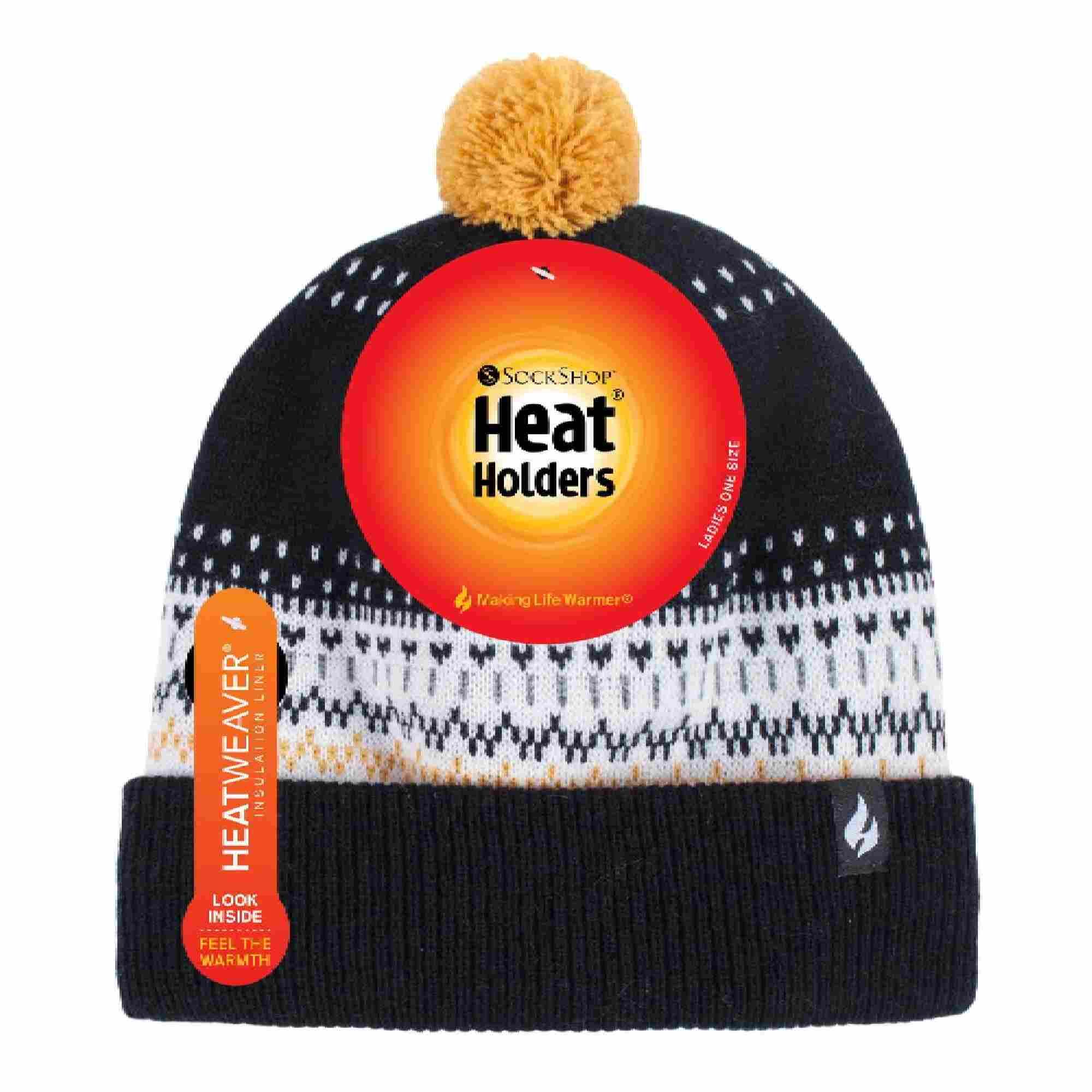 Heat Holders - Bonnet à pompon tricoté pour femme avec pompon 2/7