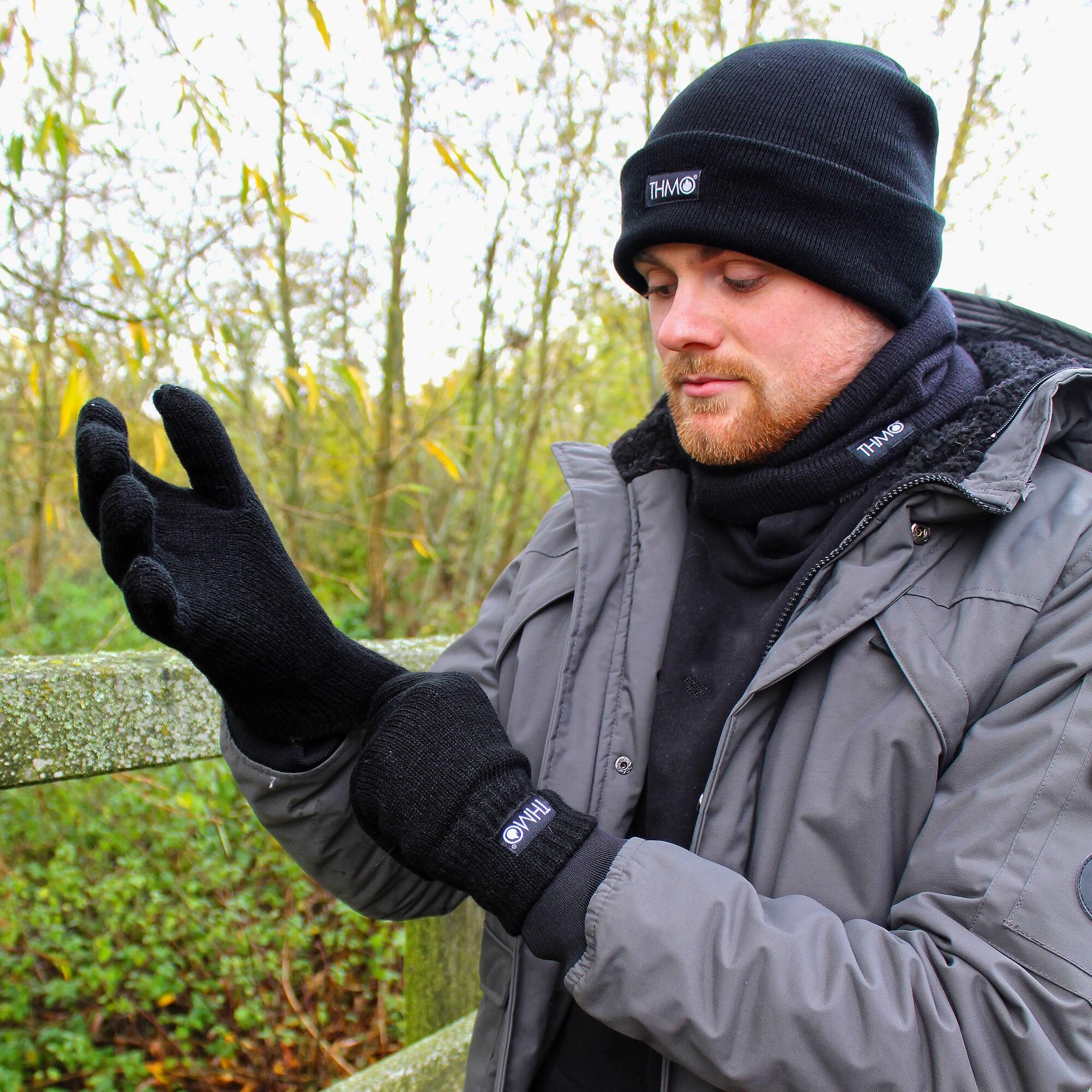 THMO - Gants et Bonnet Homme Hiver | Thinsulate Thermique avec Polaire 5/5
