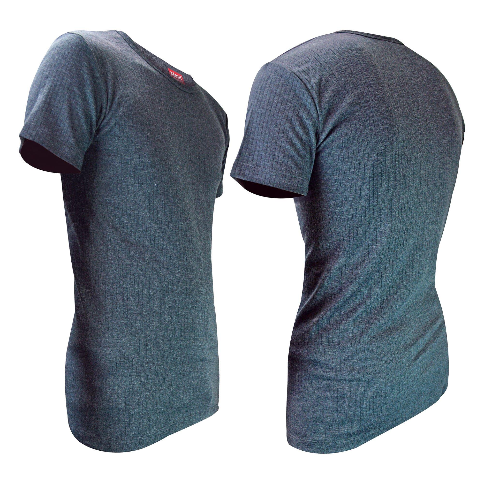 2 Pack Mens Short Sleeve Thermal Top for Winter 3/6