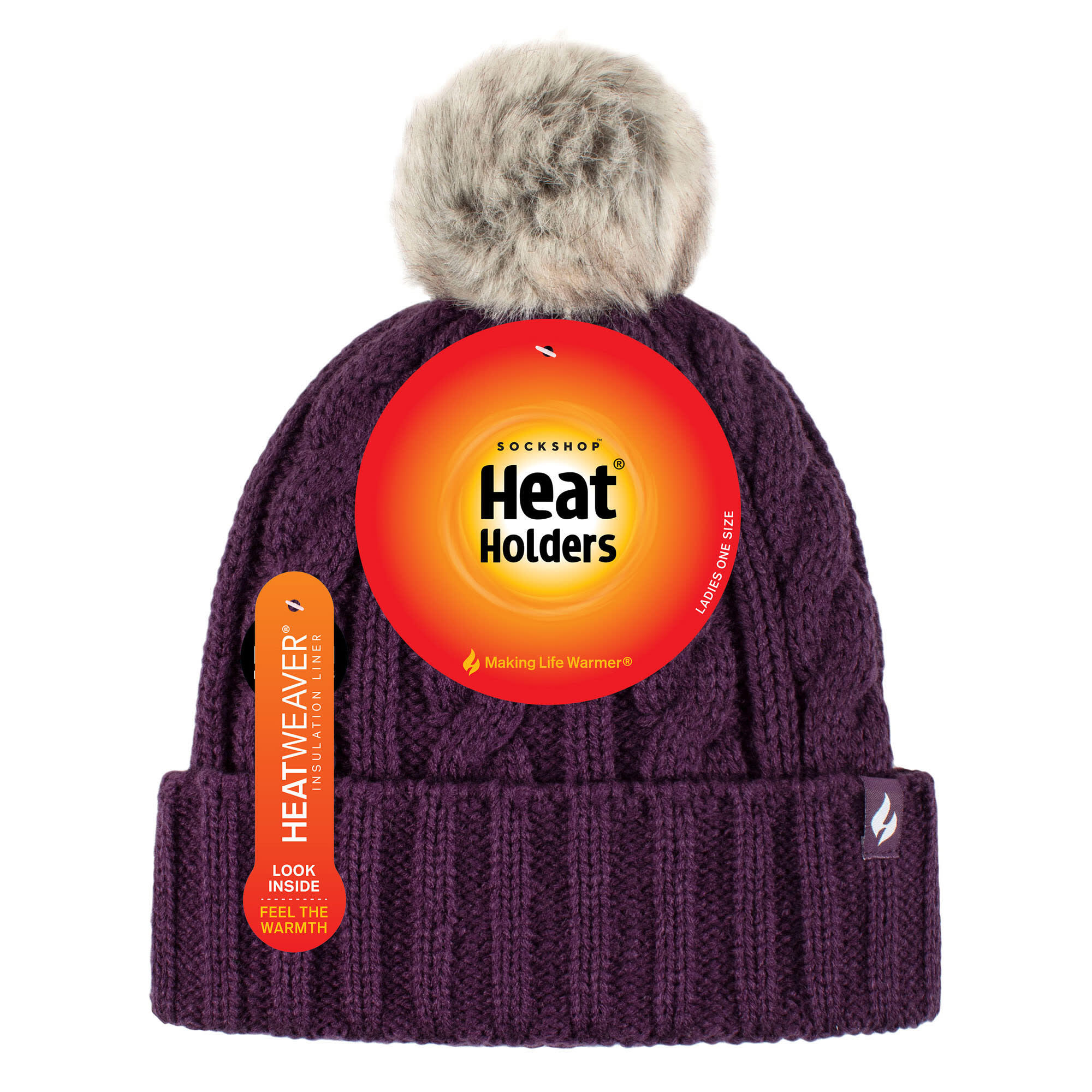 Heat Holders - Cappello Donna Pompon Maglia Caldo e Confortevole. 2/5