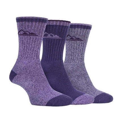 Storm Bloc - 3 Paires Femme Coton Outdoor Randonnée Chaussettes pour Marcher