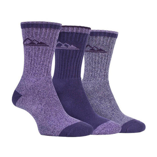 Storm Bloc - 3 Paires Femme Coton Outdoor Randonnée Chaussettes pour Marcher