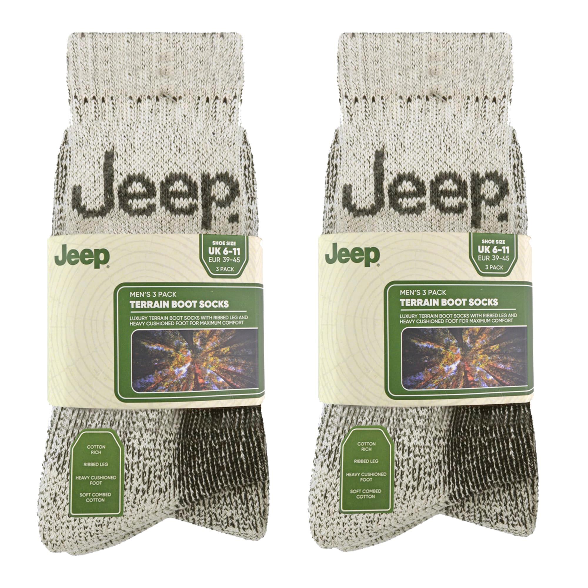 Jeep - 6 Paar luxuriöse gepolsterte Baumwoll-Wandersocken für Herren 2/5