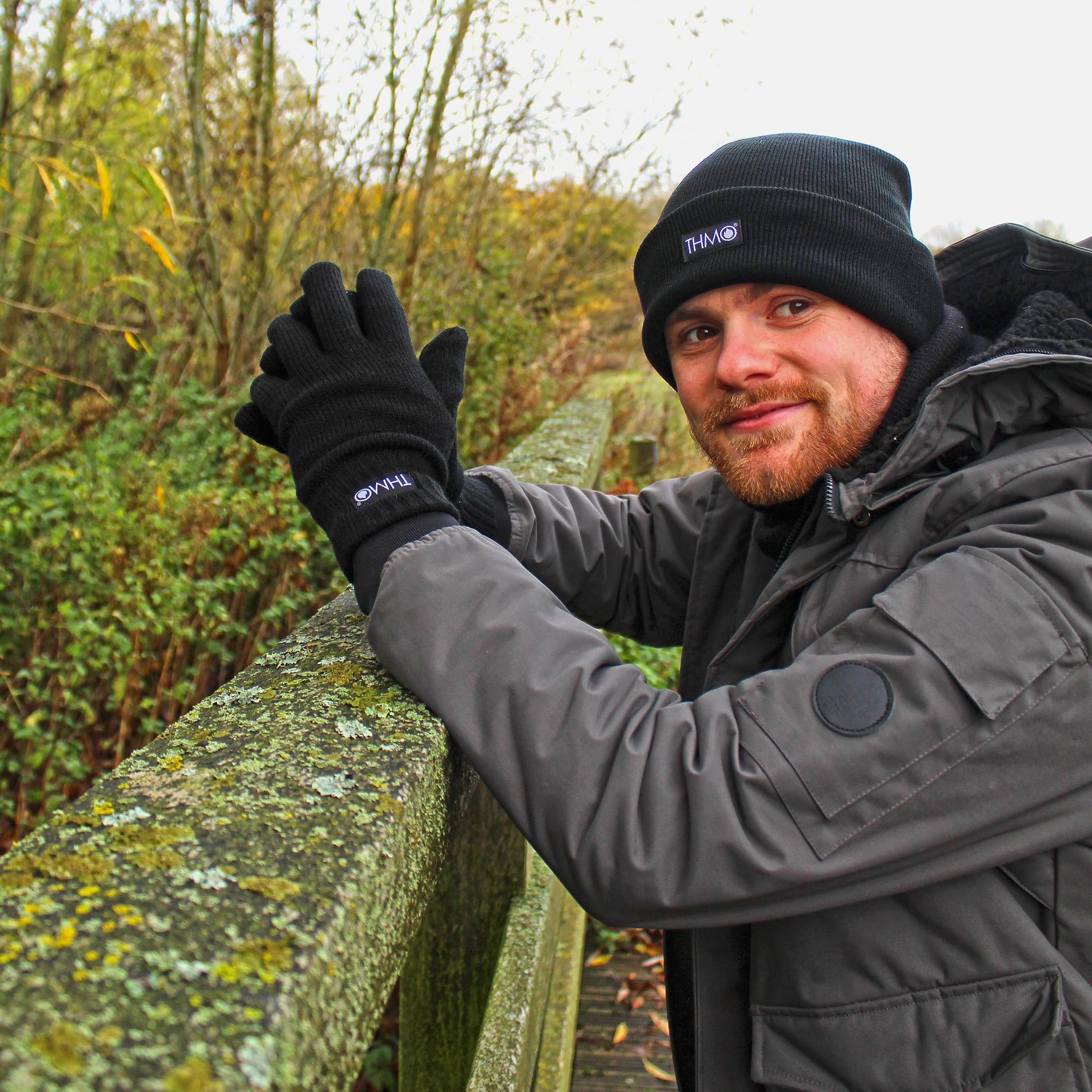 THMO - Gants et Bonnet Homme Hiver | Thinsulate Thermique avec Polaire 3/5