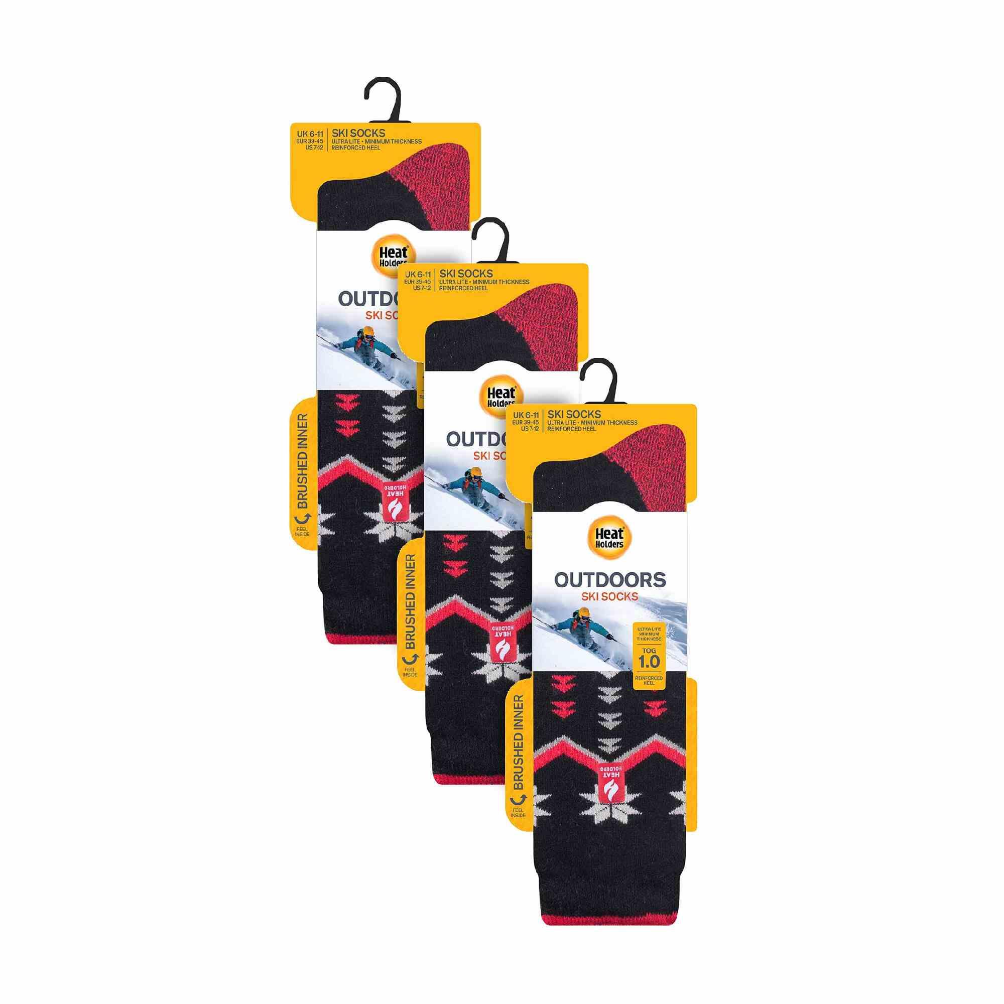 Heat Holders - 3er Pack Herren Skisocken Gestreift | Kniehoch Socken 2/6
