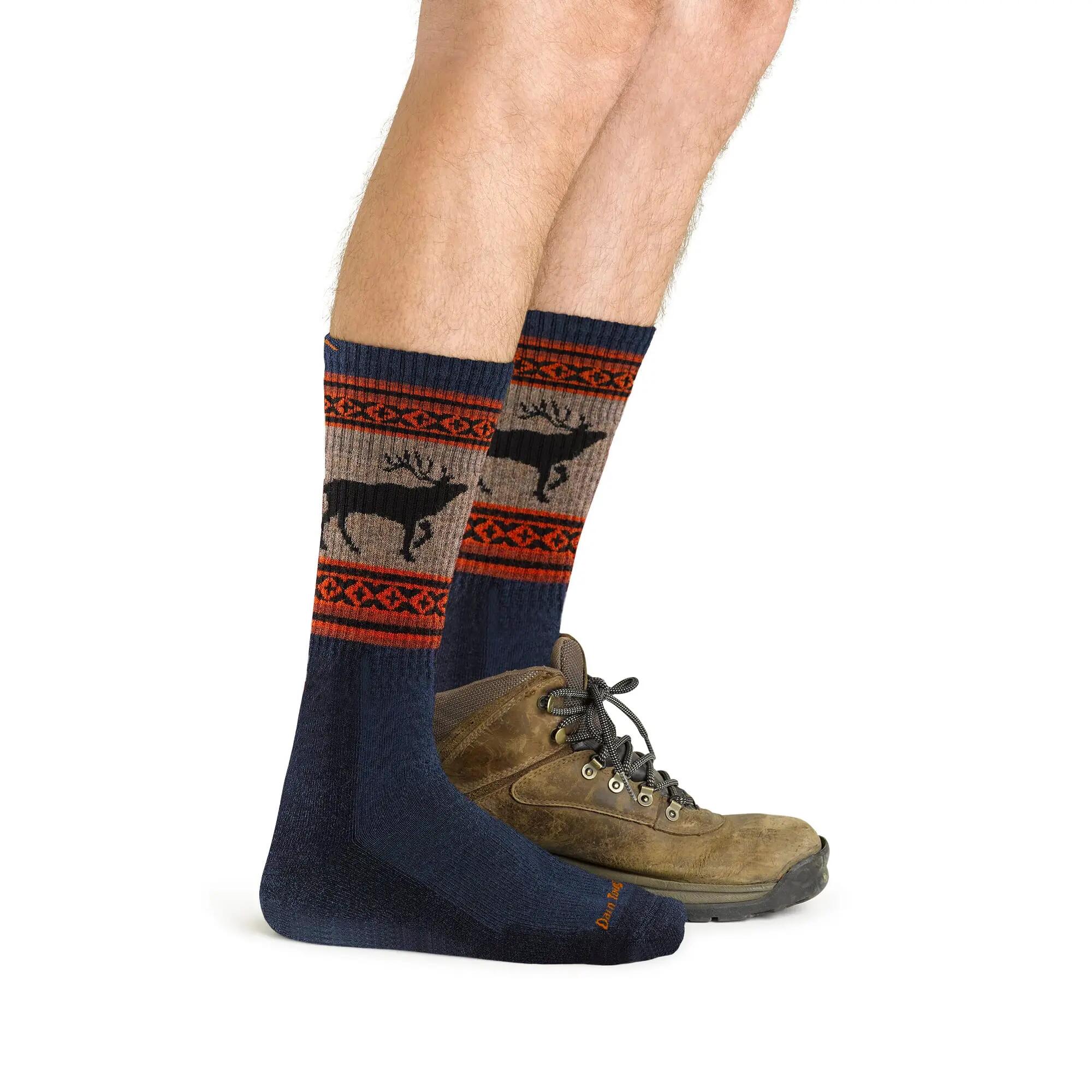 Darn Tough Calcetines Hombre Bota Merino Peso Medio Sin Costuras Estampados 2/6