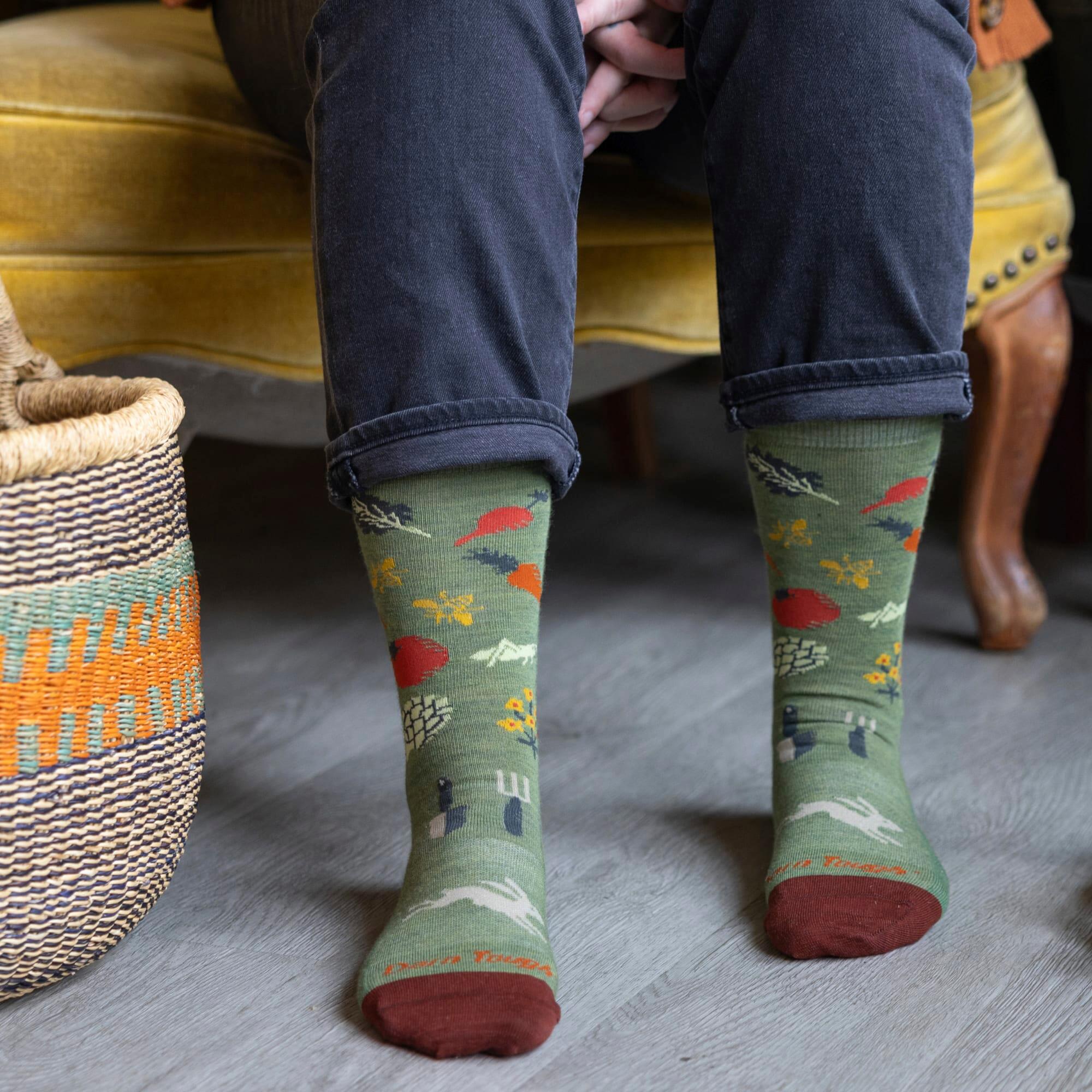 Darn Tough - Damen Socken Merinowoll Crewsocken mit Gemüse-Muster 5/6