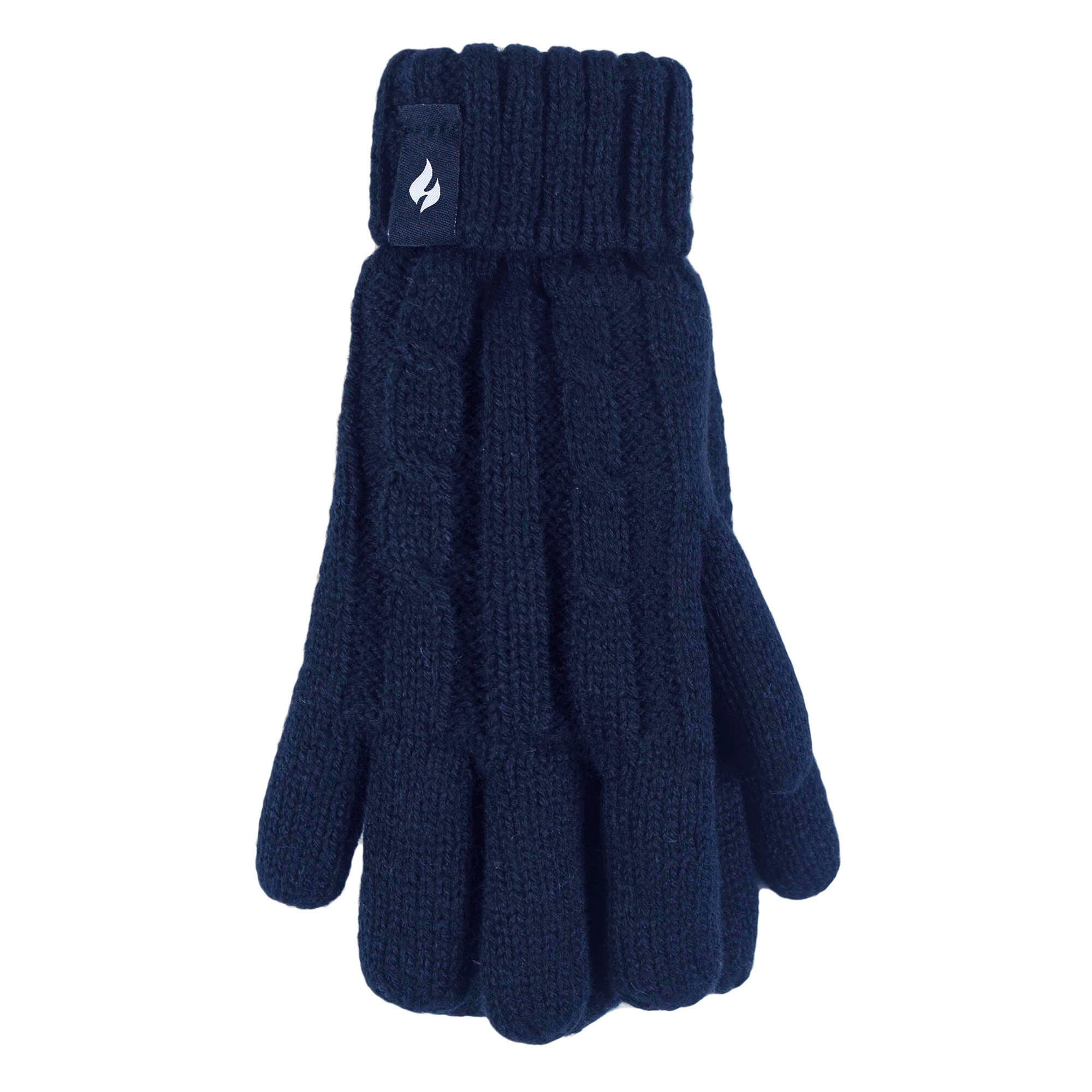 Girls Cable Knit Bobble Pom Pom Thermal Hat & Gloves Set 4/4
