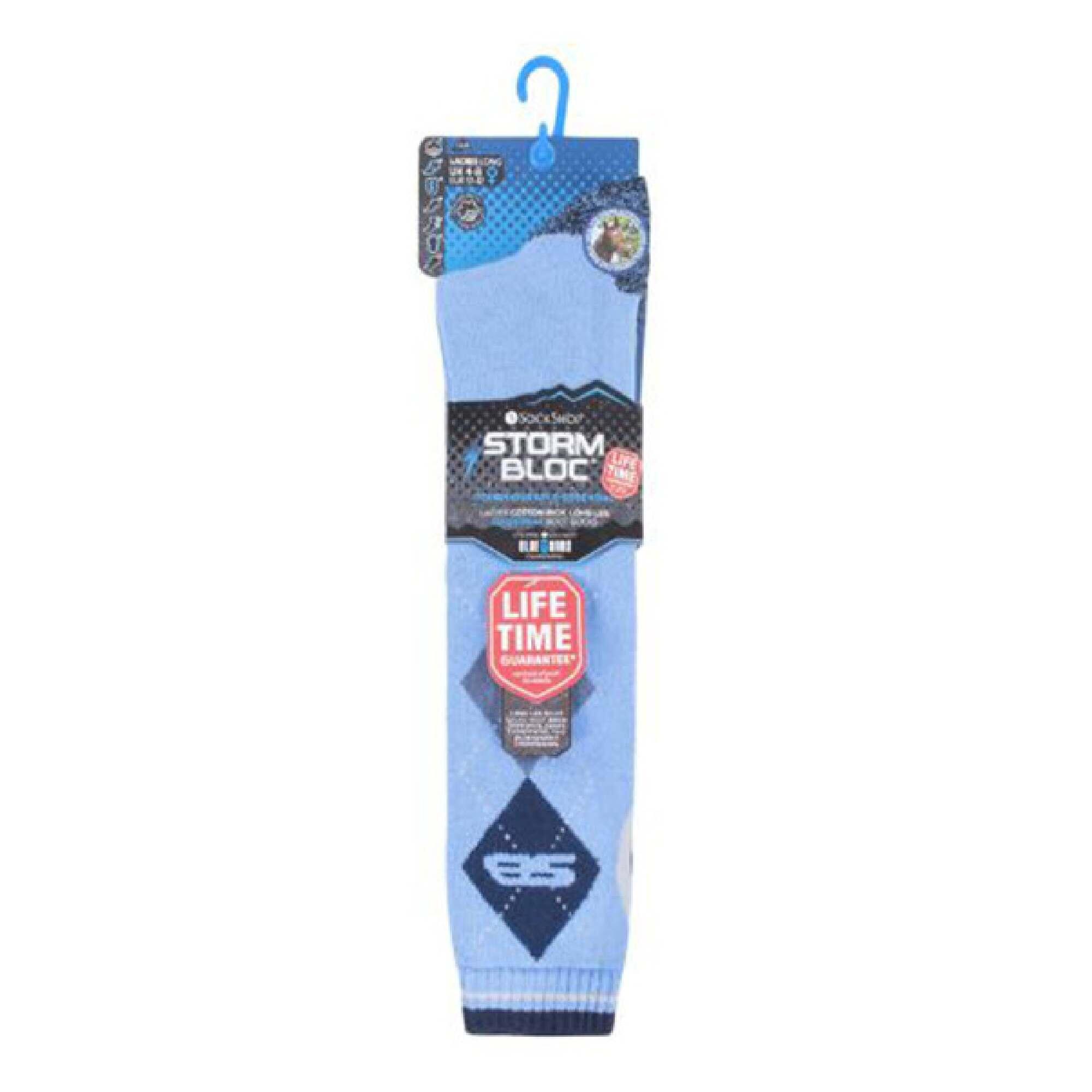 Storm Bloc - Damen Baumwolle Kniestrümpfe Argyle Muster | Wandersocken Kniehoch 2/6
