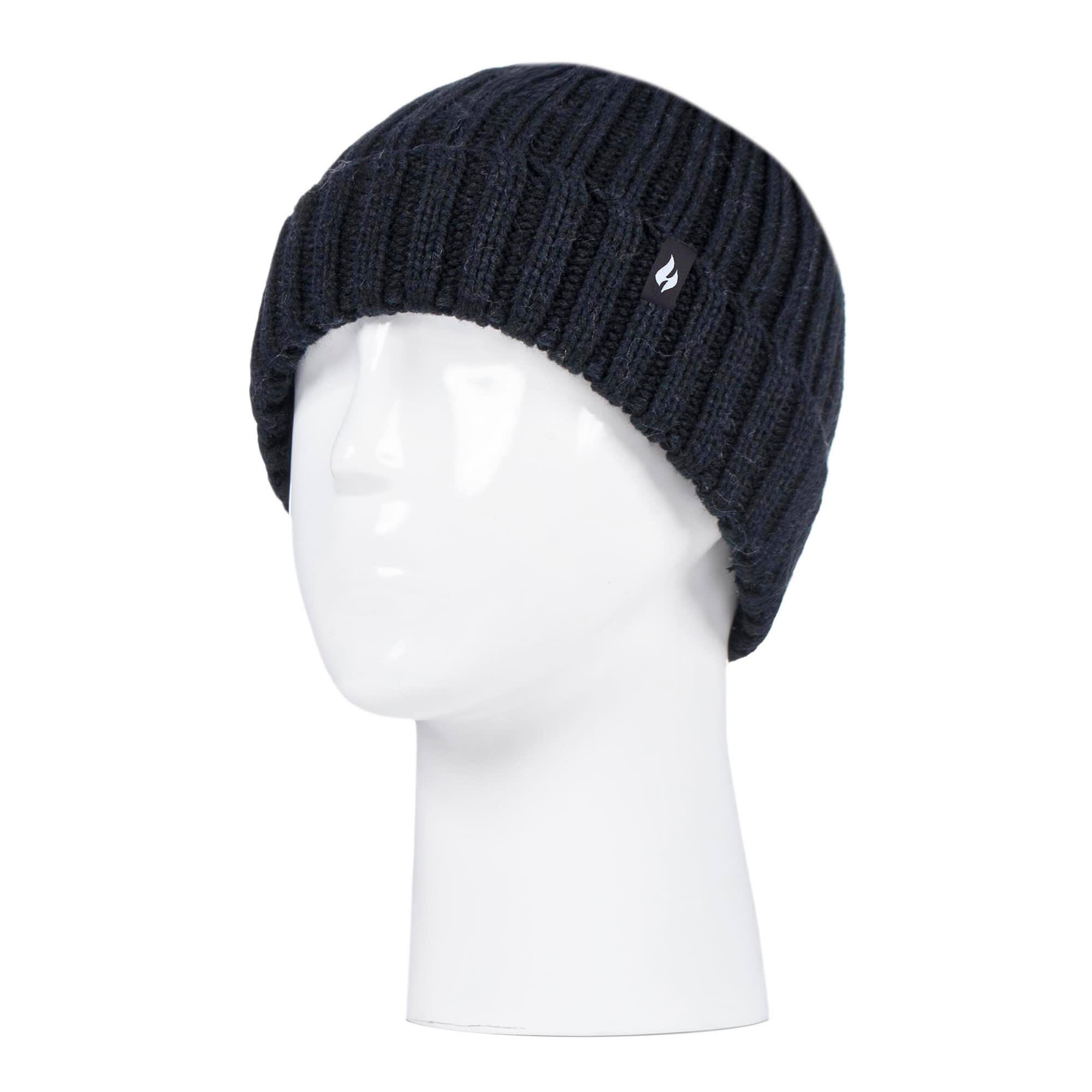 Girls Thick Chunky Ribbed Thermal Beanie Hat for Winter 3/4
