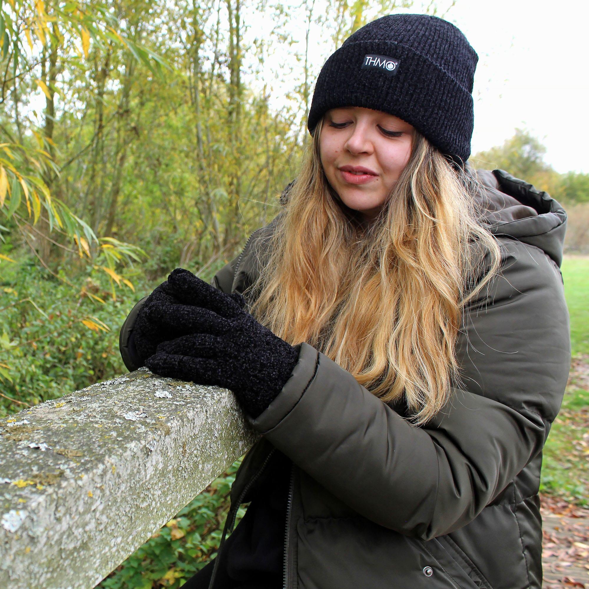 THMO - Donna Fodera - Cappello Cuffia in Pile Maglia Pile Cappello 5/7