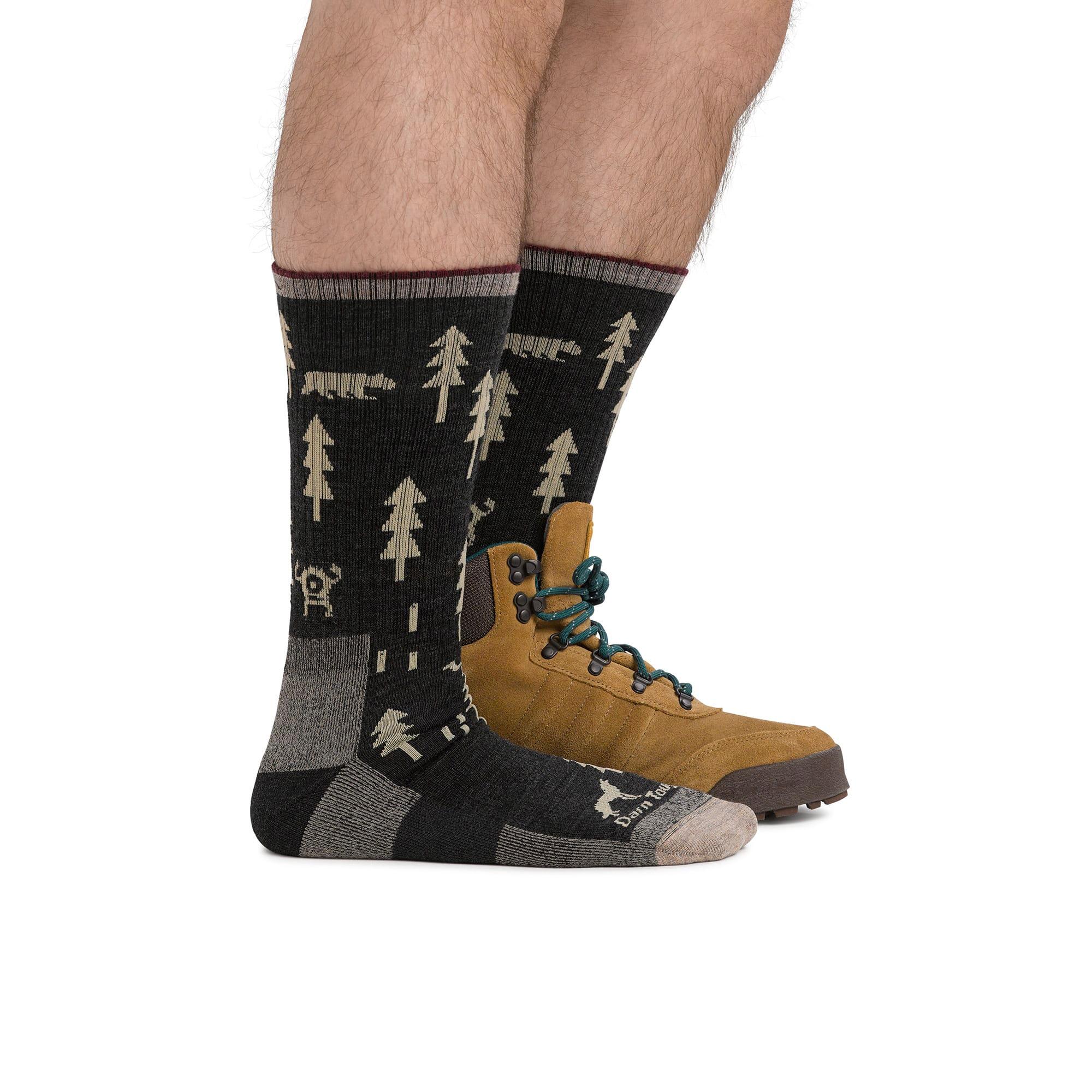 Darn Tough Chaussettes Homme Bottes Mi-Épaisses Randonnée Motif Forêt Mérinos 2/6