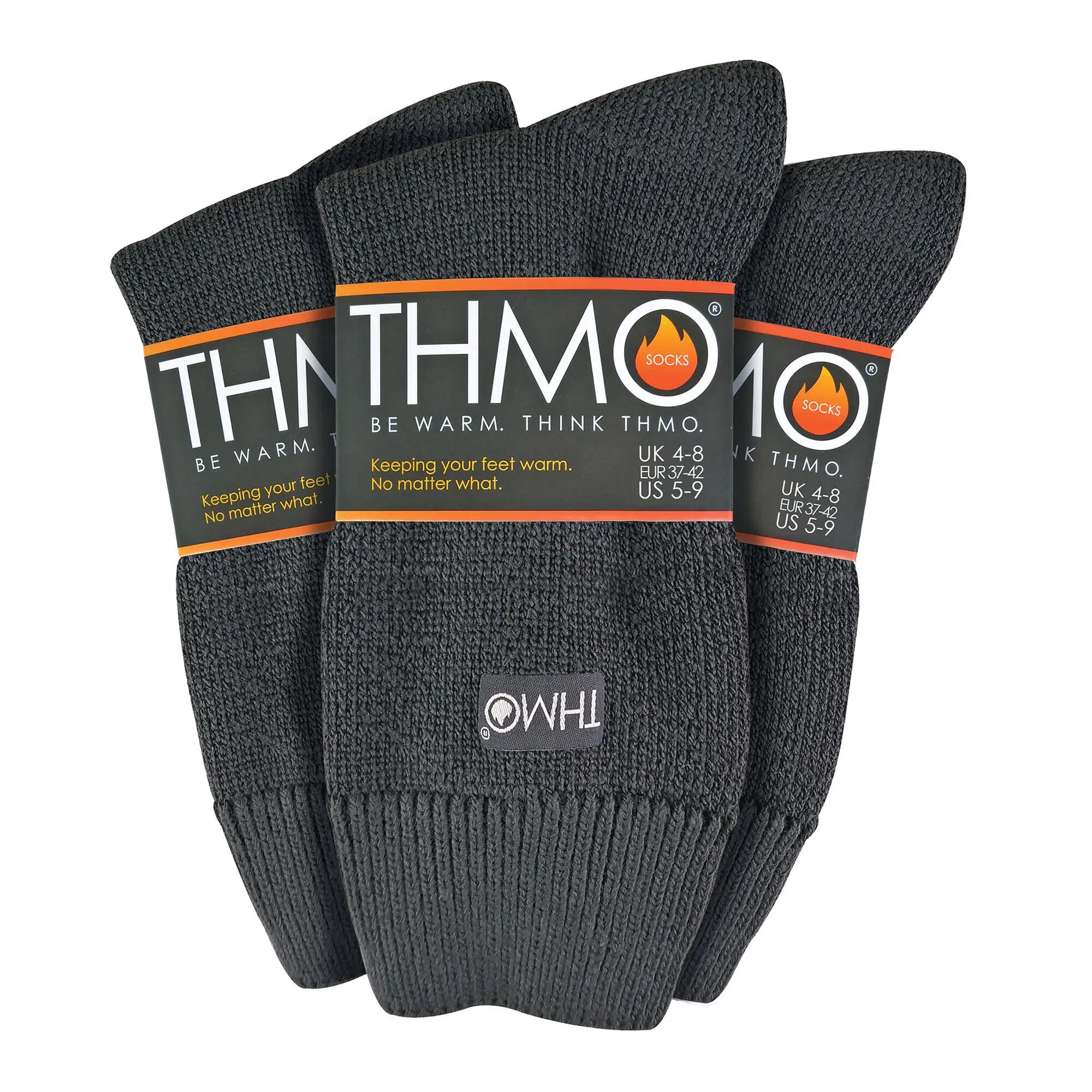 3 Pairs Ladies Thick Winter Thermal Socks with Seamless Toe 2/7