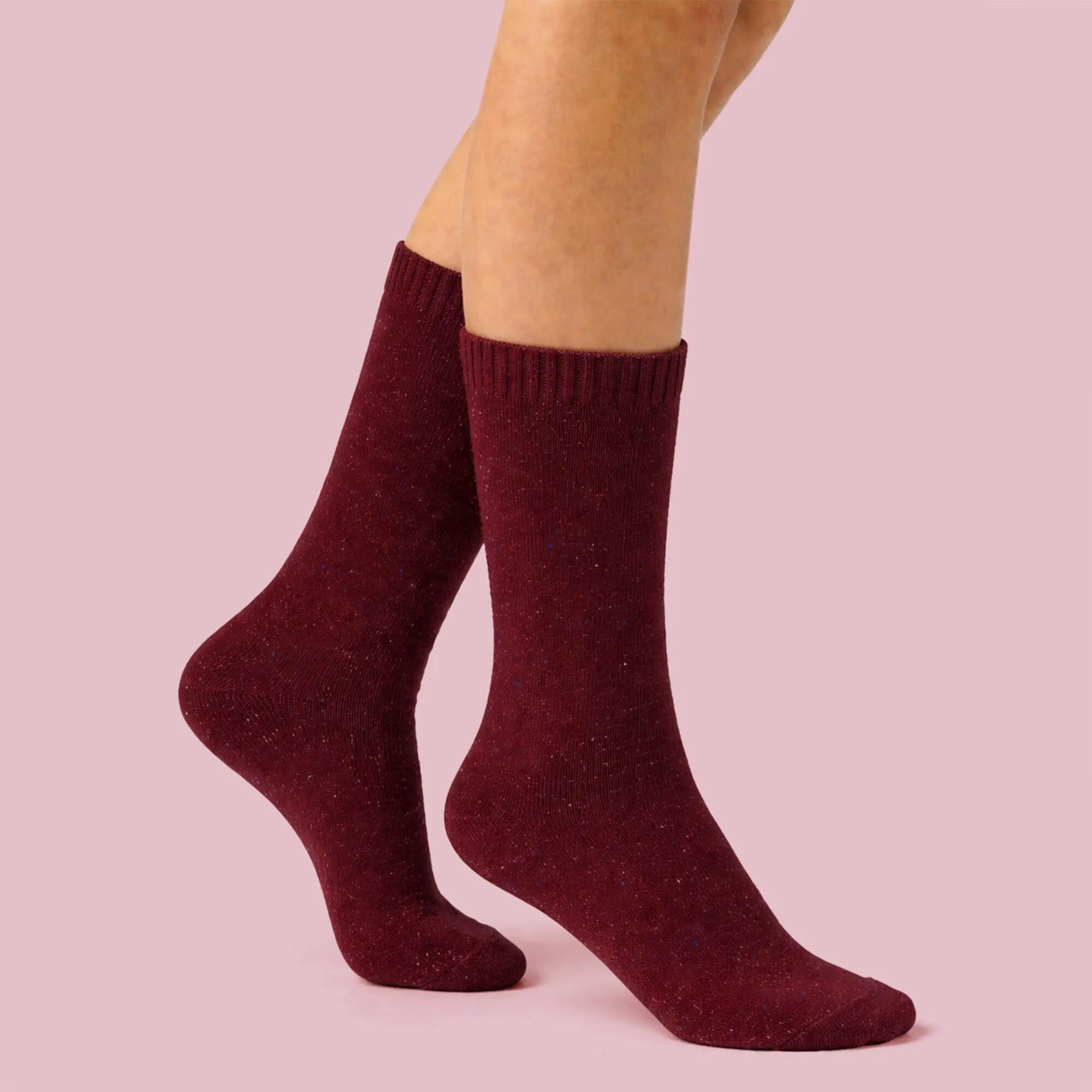 2 Pair Ladies Thermal Boot Socks | Fully Cushioned Warm Wool Blend Hiking Socks 4/5