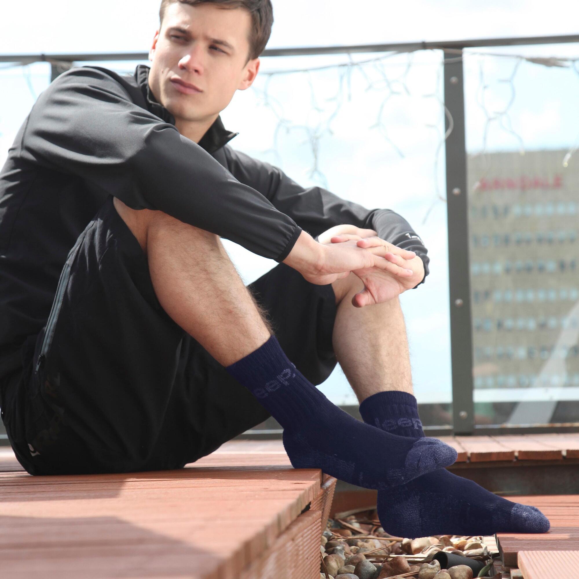 Jeep - 12 Paar luxuriöse gepolsterte Baumwoll-Wandersocken für Herren 4/5