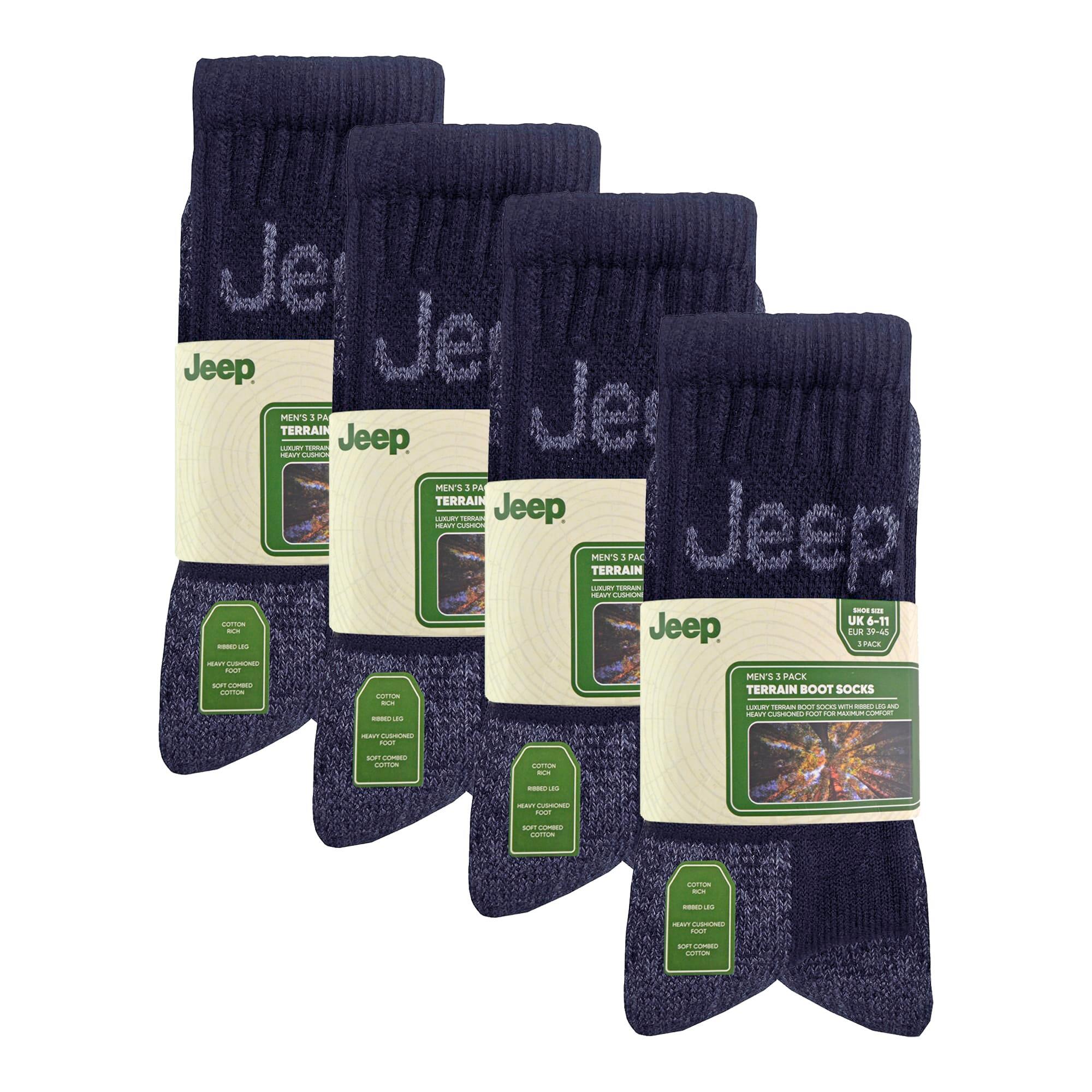 Jeep - 12 Paar luxuriöse gepolsterte Baumwoll-Wandersocken für Herren 2/5
