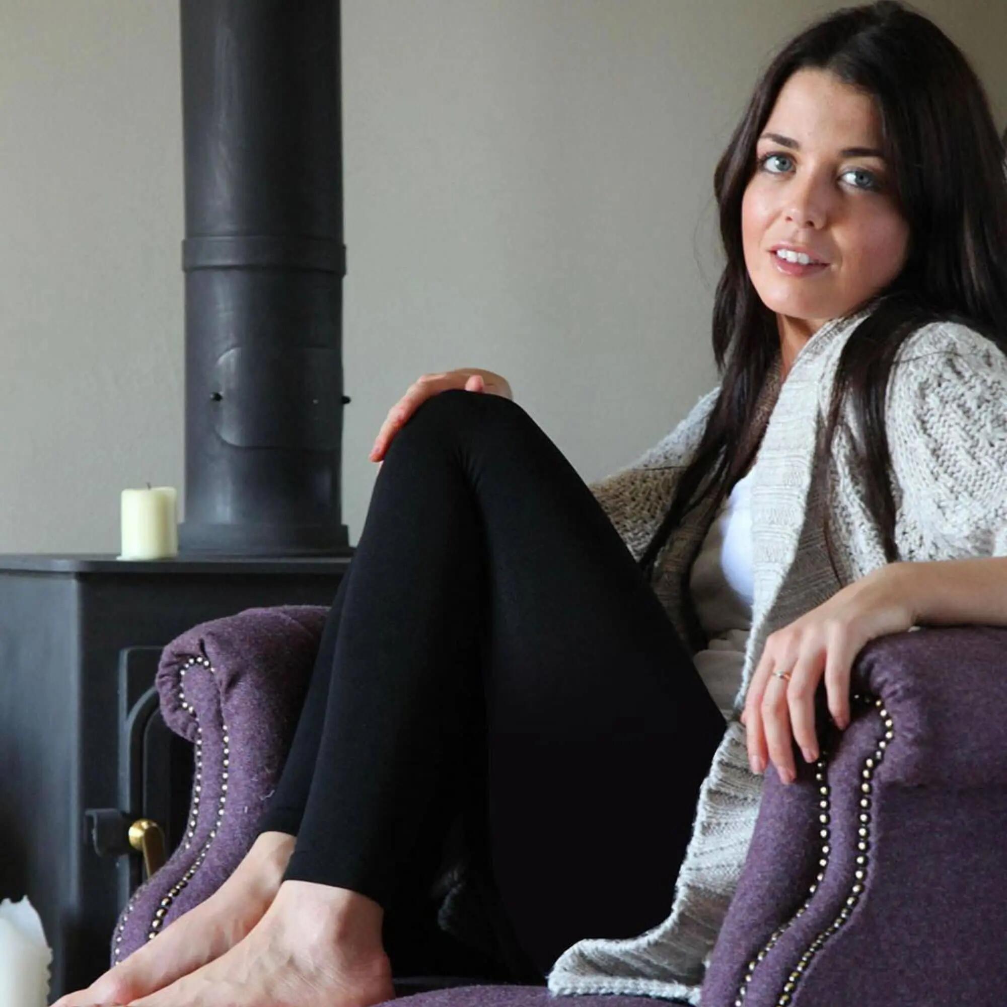Heat Holders - Leggings Foderati in pile con Pompon per Donna 3/6