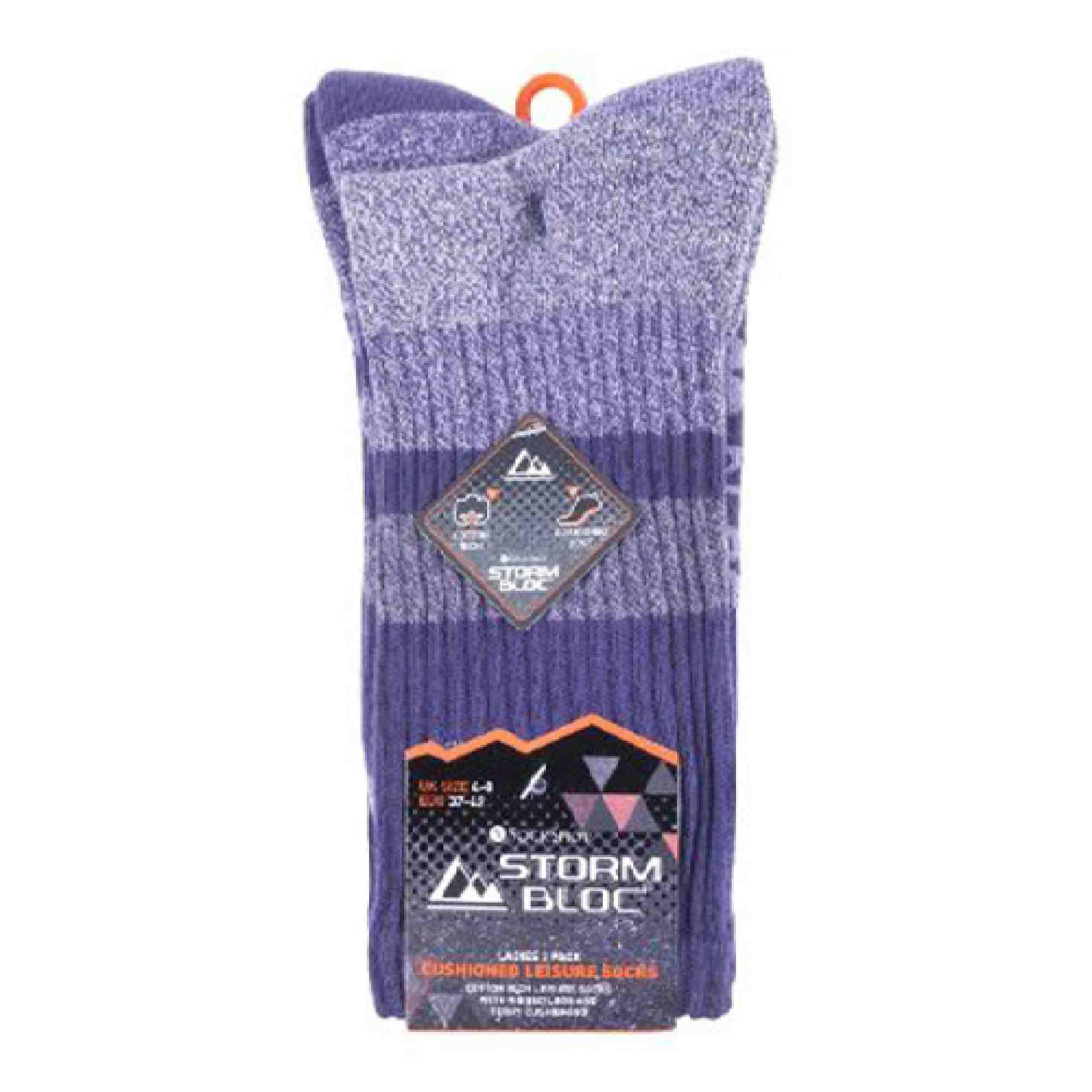 Storm Bloc - 3er pack Damen Baumwolle Socken für Sommer Stiefel mit Gepolsterte 2/6